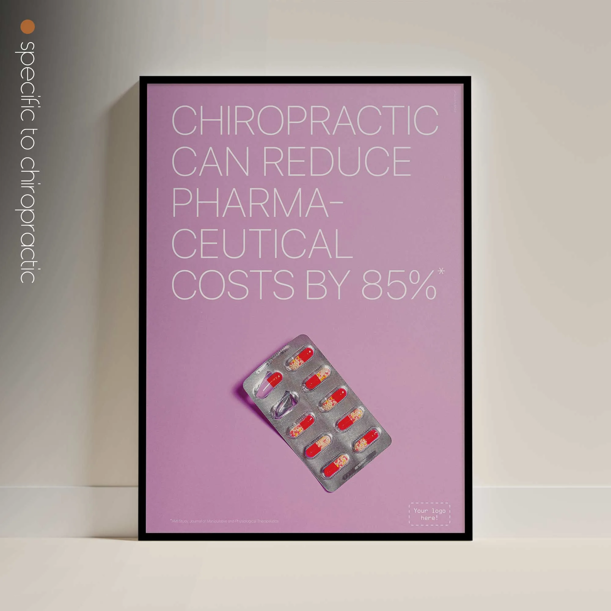 00_stat-reduce-pharma-cost Chiropractic poster from educare.design