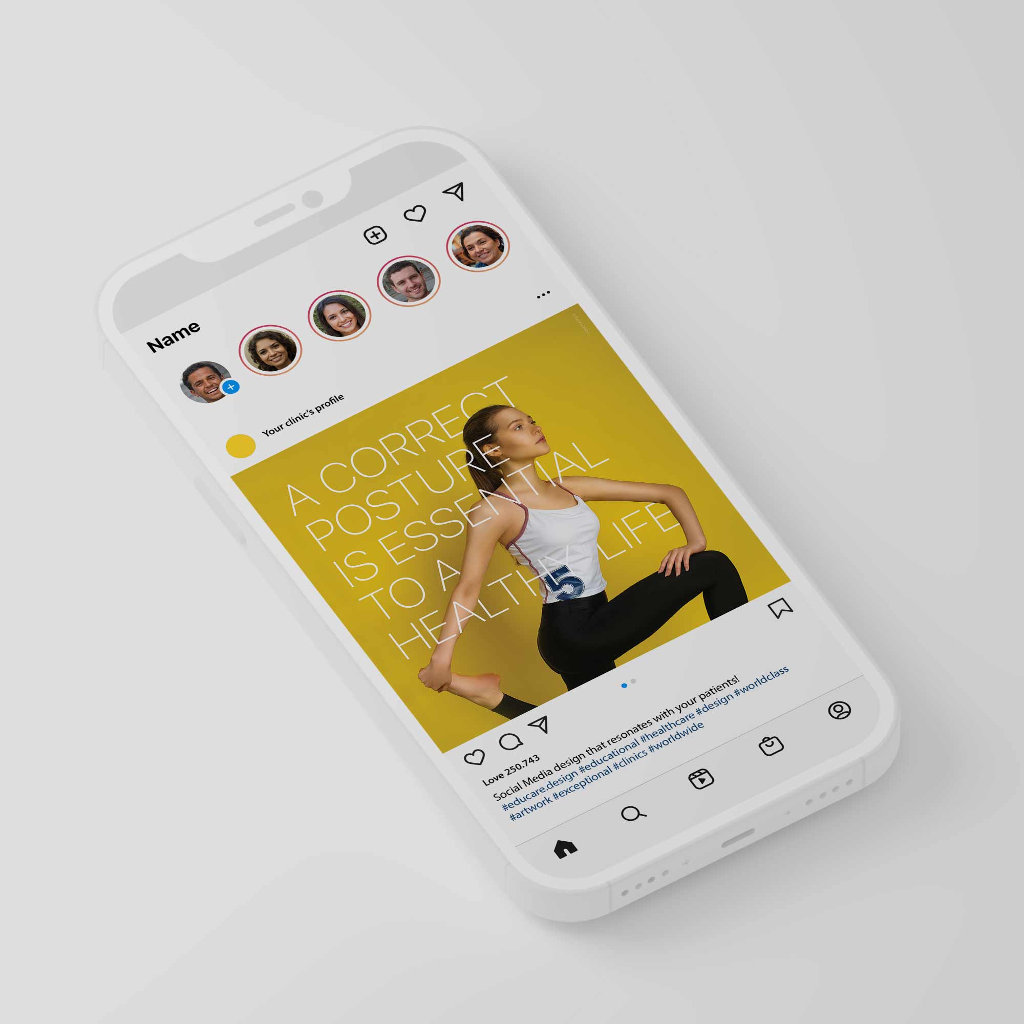 Social Media design for healthcare clinics. Designed by educare.design