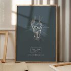 Genou humain, vue latérale. Œuvre d'art vintage sur l'anatomie et la physiologie d'educare.design