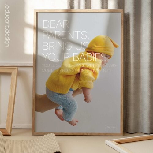 Portateci i vostri bambini. Poster sulle cure preventive da www.educare.design