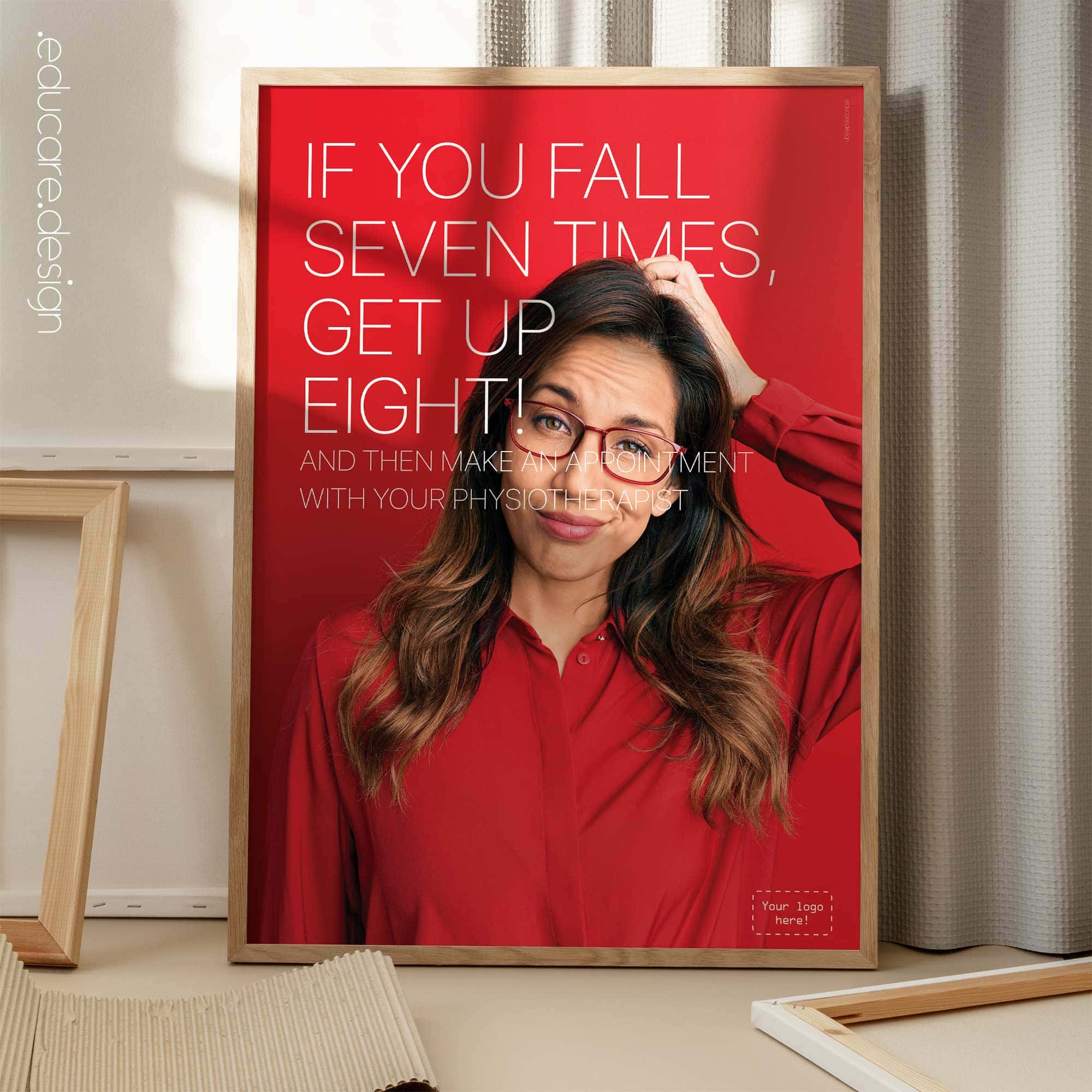 Getting Back Up. Physiotherapy poster from educare.design