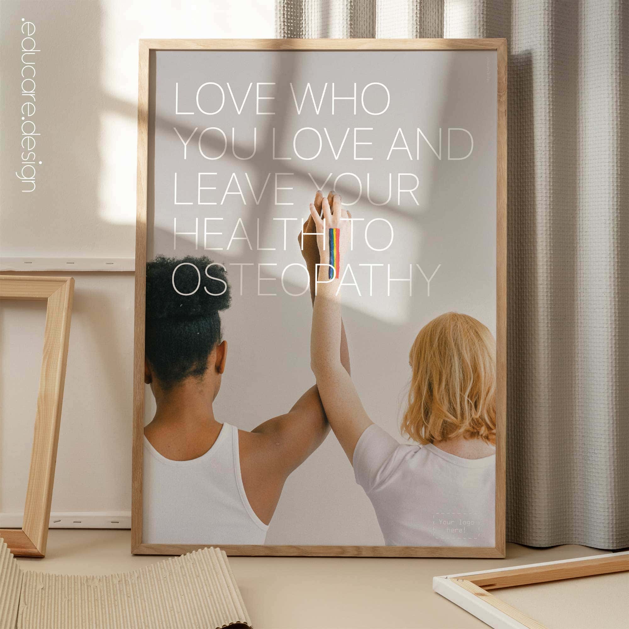 Love and Osteopathy. Healthcare poster from educare.design