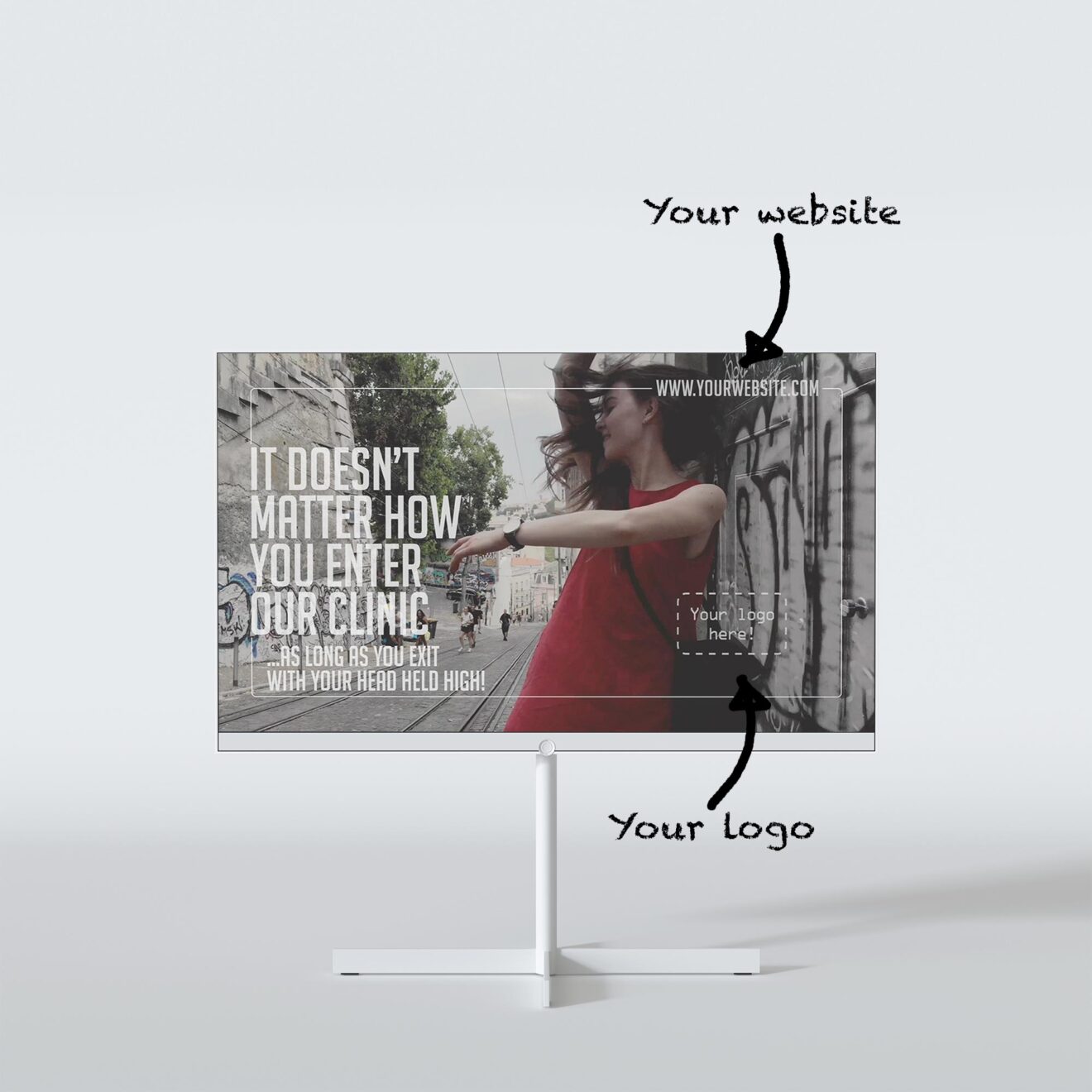 Waiting Room Video for healthcare clinics. Designed by educare.design