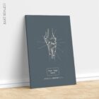 Genou humain, vue latérale. Œuvre d'art vintage sur l'anatomie et la physiologie d'educare.design