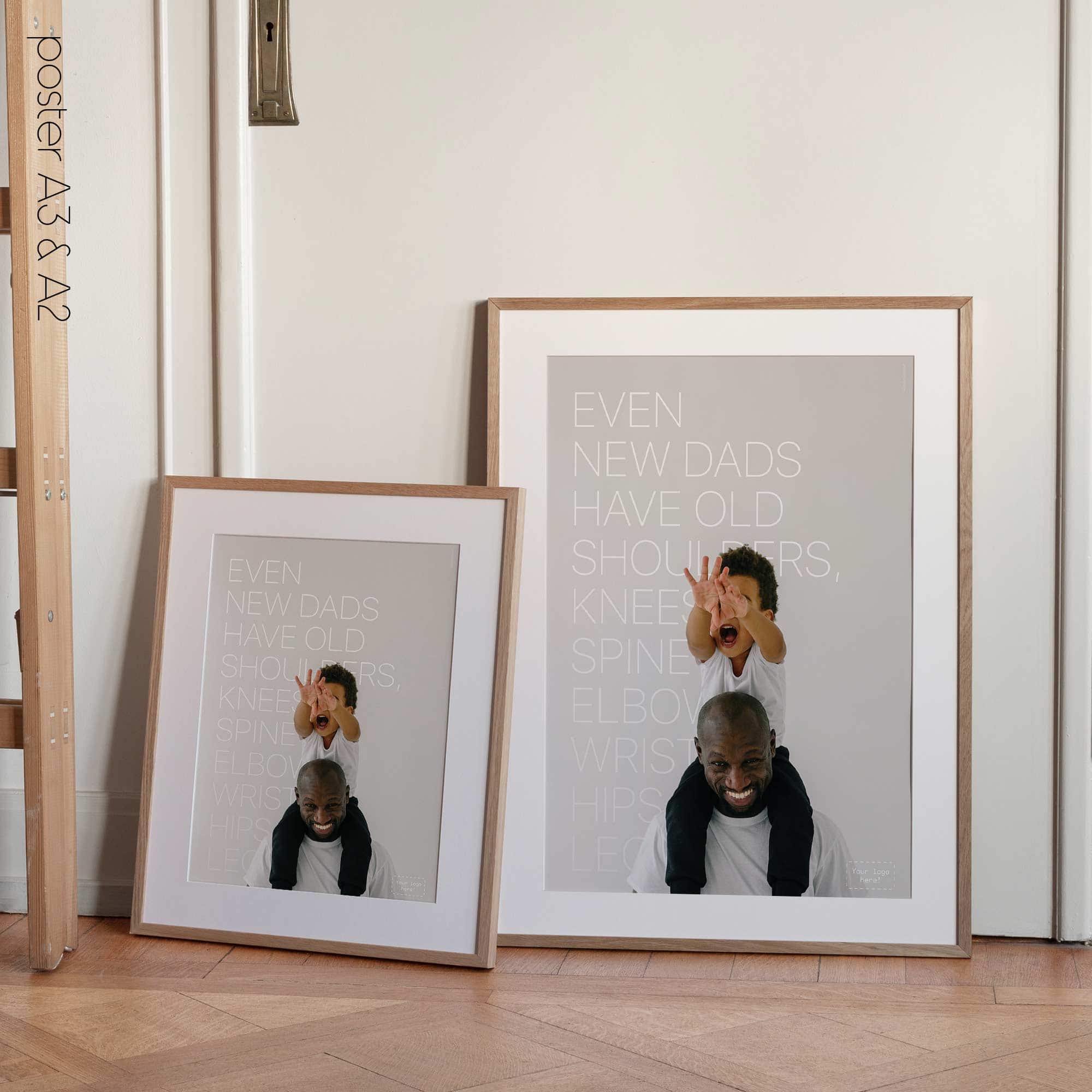 Même les nouveaux papas. Affiche pour une meilleure santé sur www.educare.design