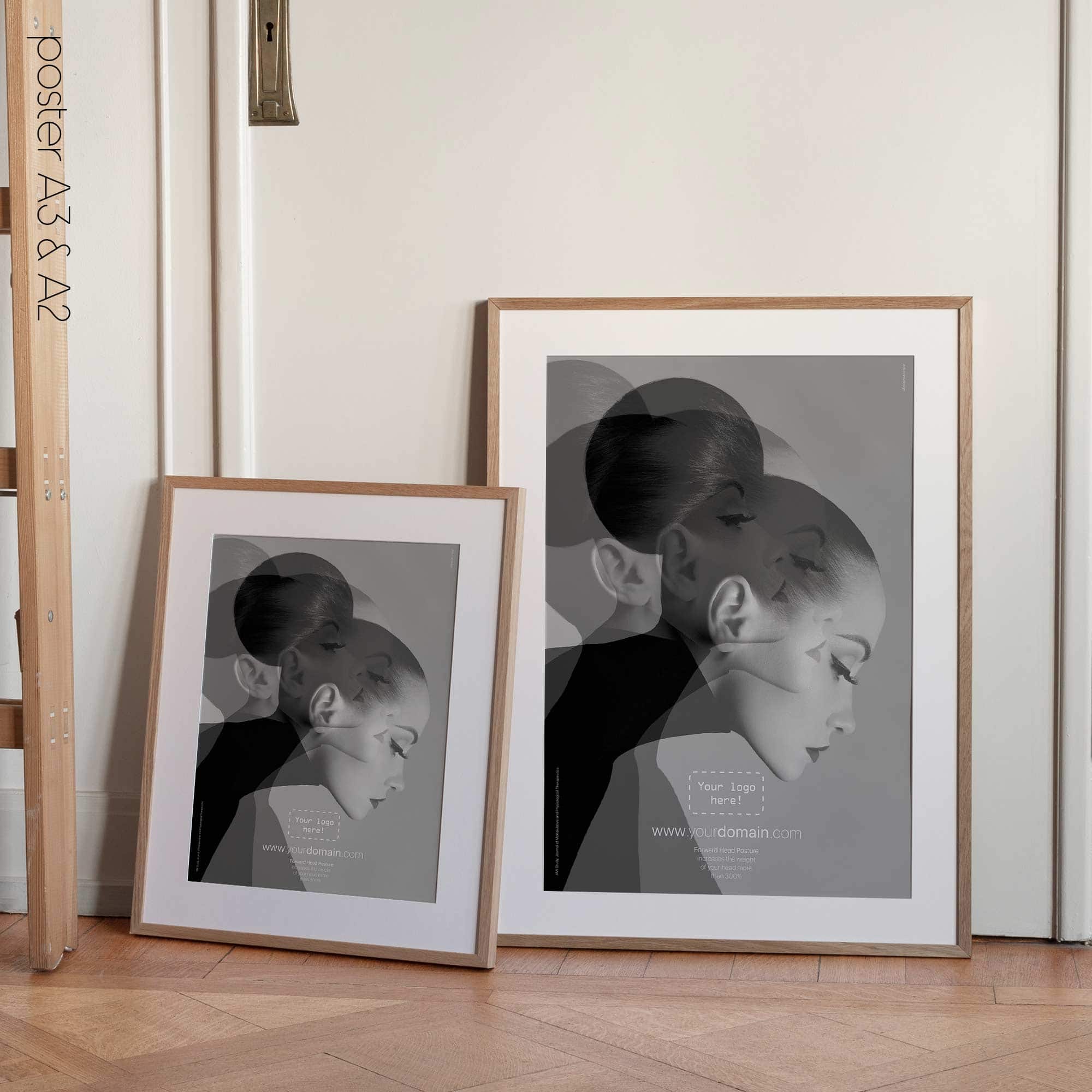 Postura della testa in avanti e statistiche. Opere d'arte da educare.design