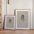 Reflexology Chart, Ear. Vintage anatomy and physiology artwork from educare.design