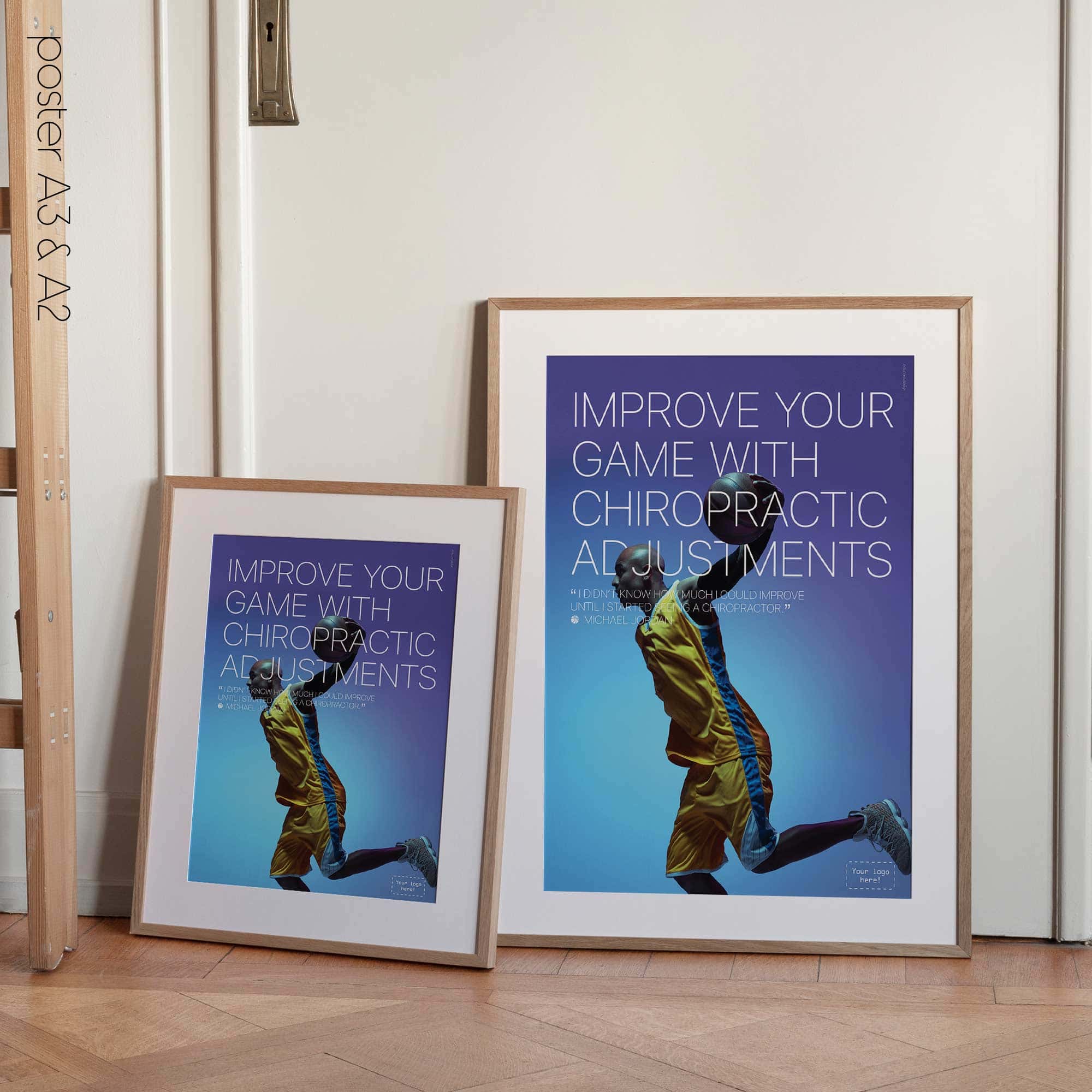 Basketball & Chiropractic. Sports poster from educare.design