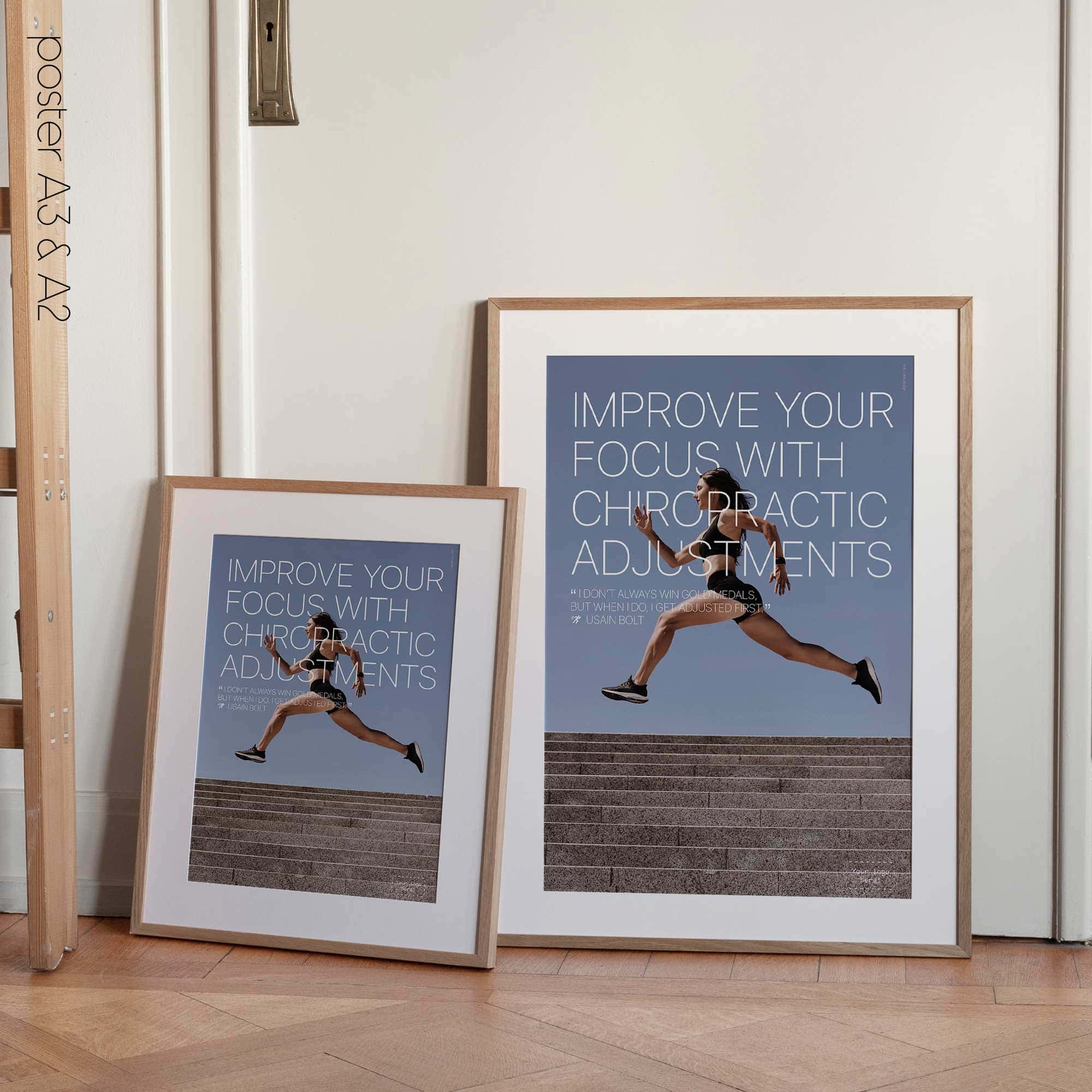 Running & Chiropractic. Sports poster from educare.design