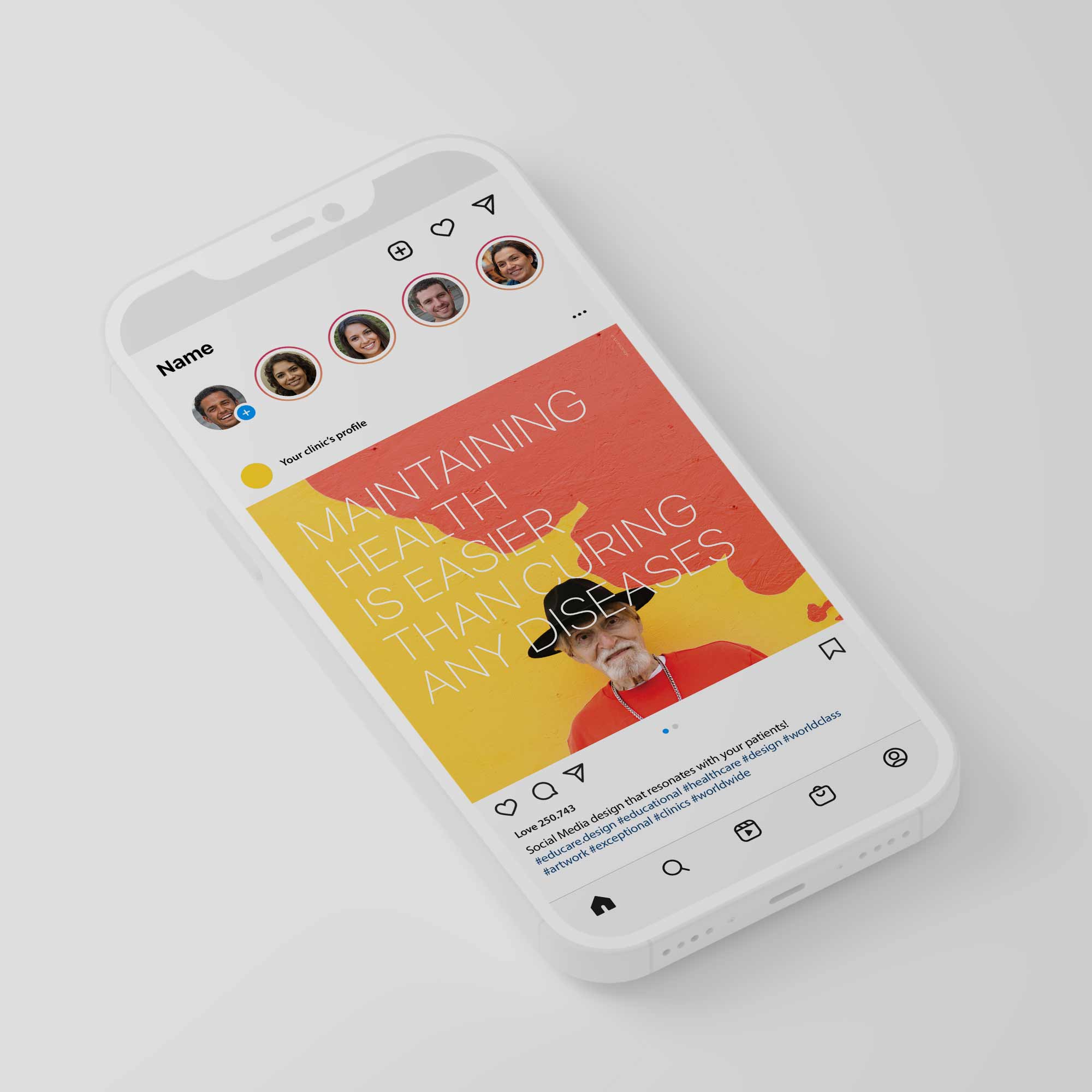 Social Media design for healthcare clinics. Designed by educare.design