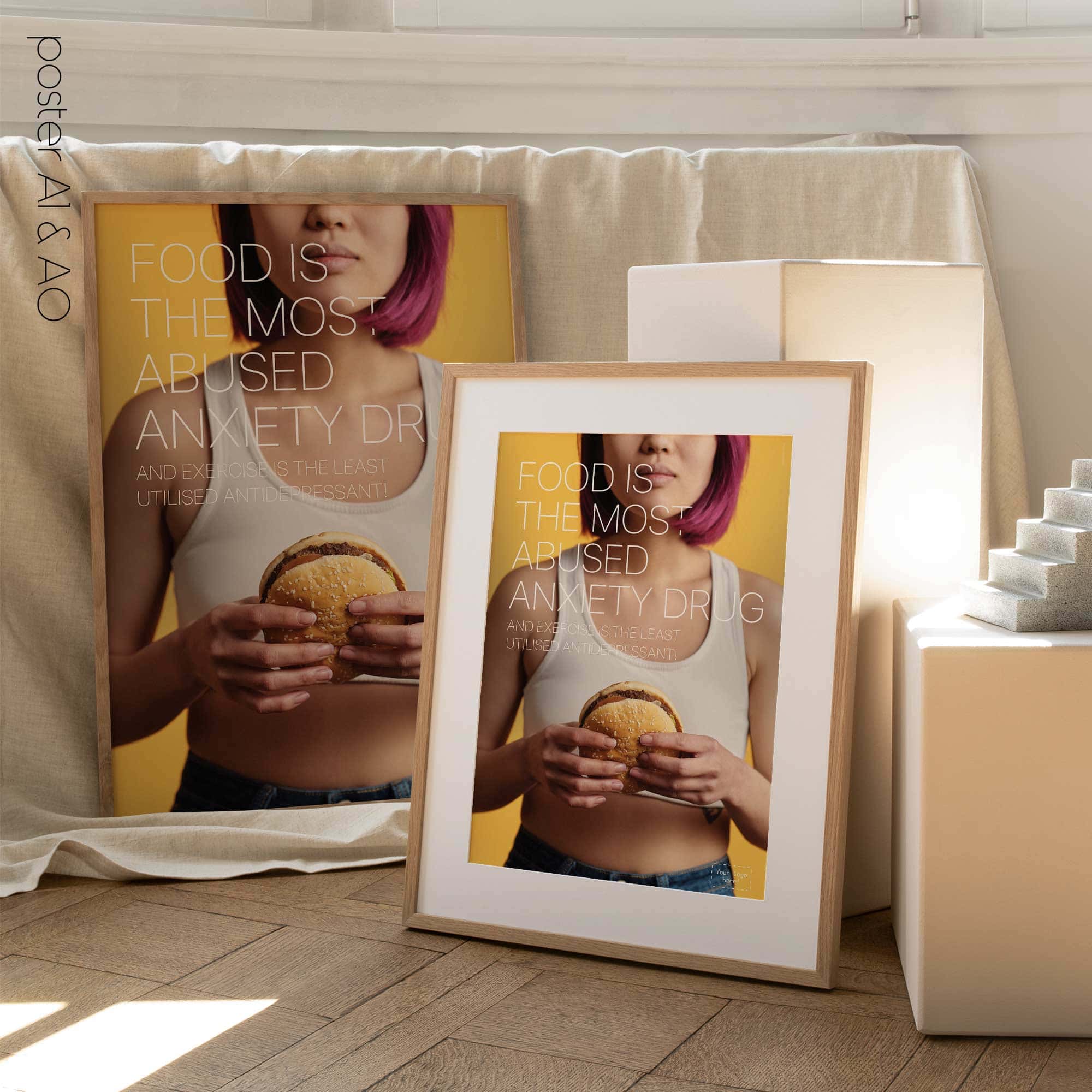 Food vs. Exercise. Healthcare artwork from www.educare.design