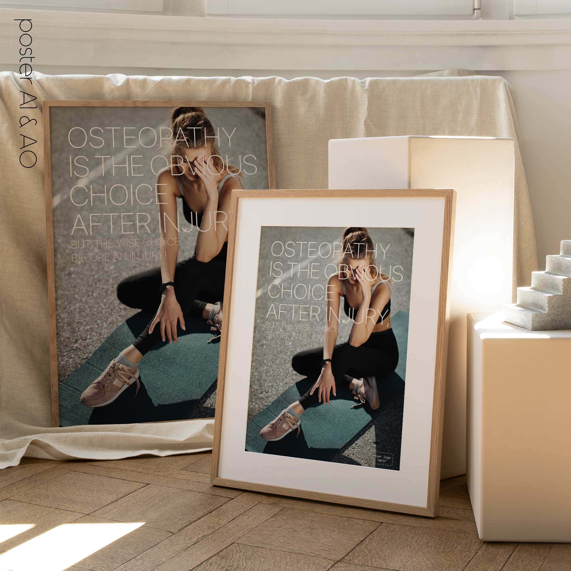 Ovvio e saggio. Poster osteopatico da www.educare.design