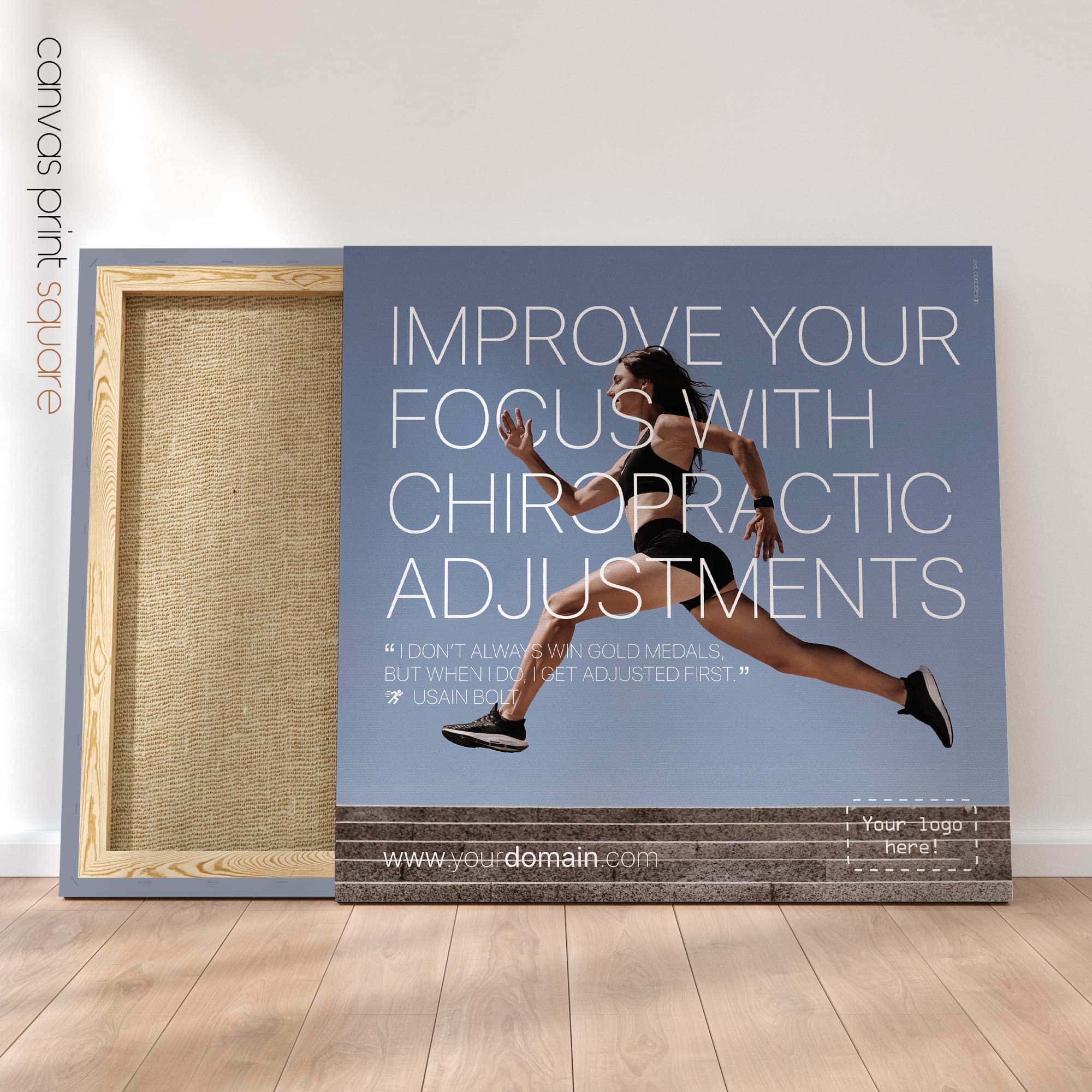 Running & Chiropractic. Sports poster from educare.design