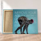 Nuoto e chiropratica. Poster sportivo da educare.design