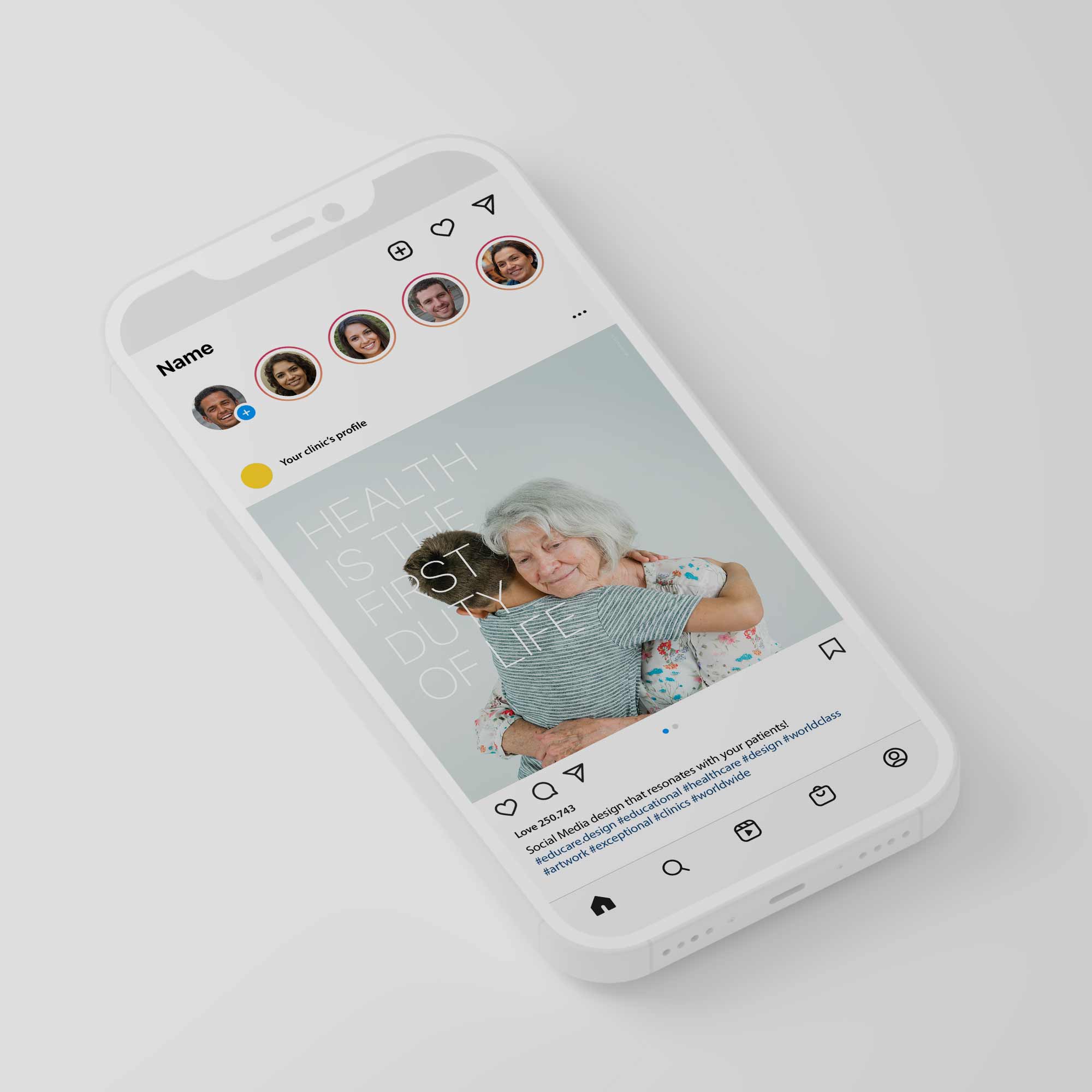 Social Media design for healthcare clinics. Designed by educare.design