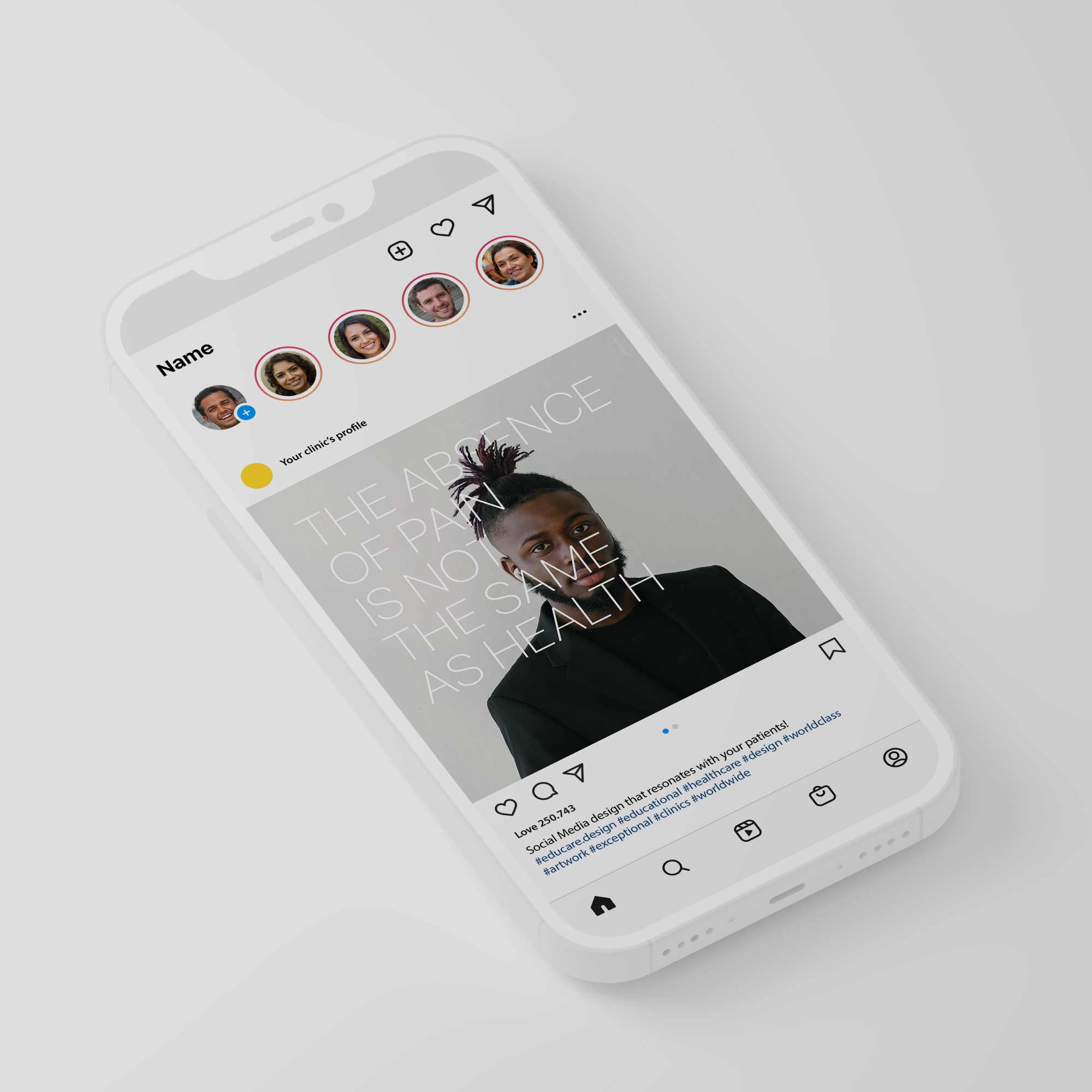 Social Media design for healthcare clinics. Designed by educare.design