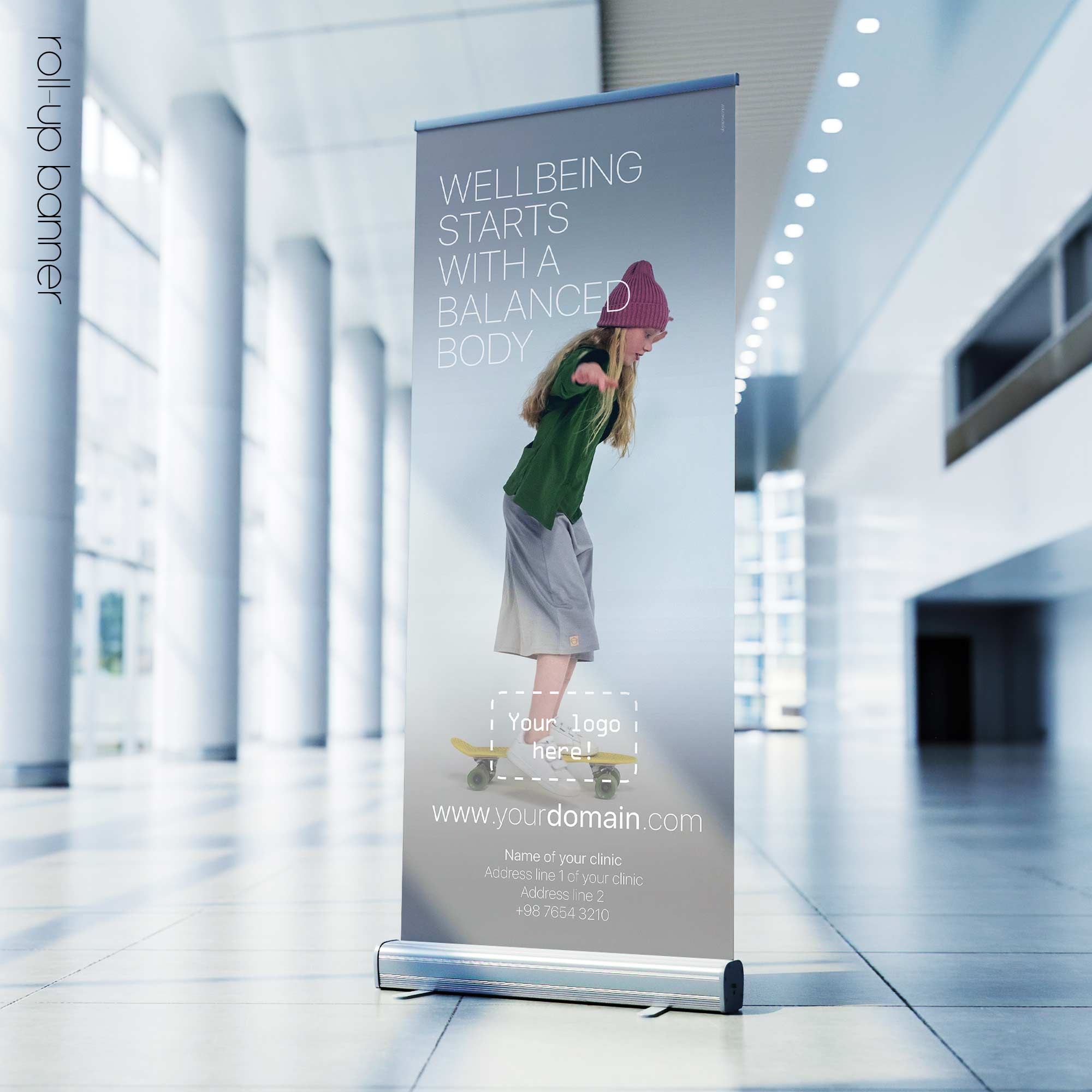 A Balanced Body; rollup banner version