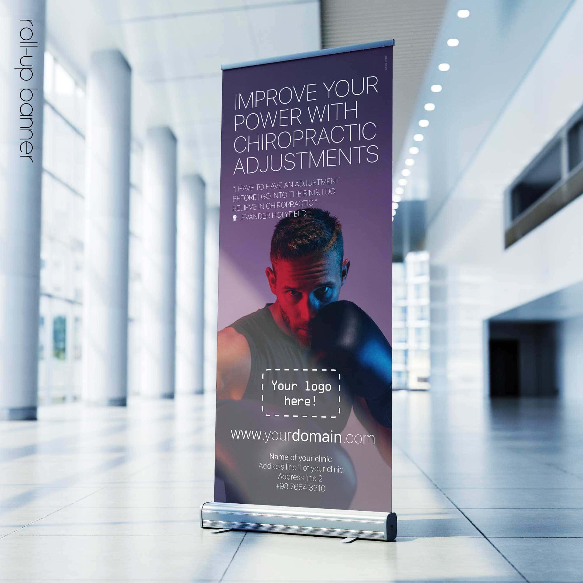 Boxing and Chiropractic; rollup banner version