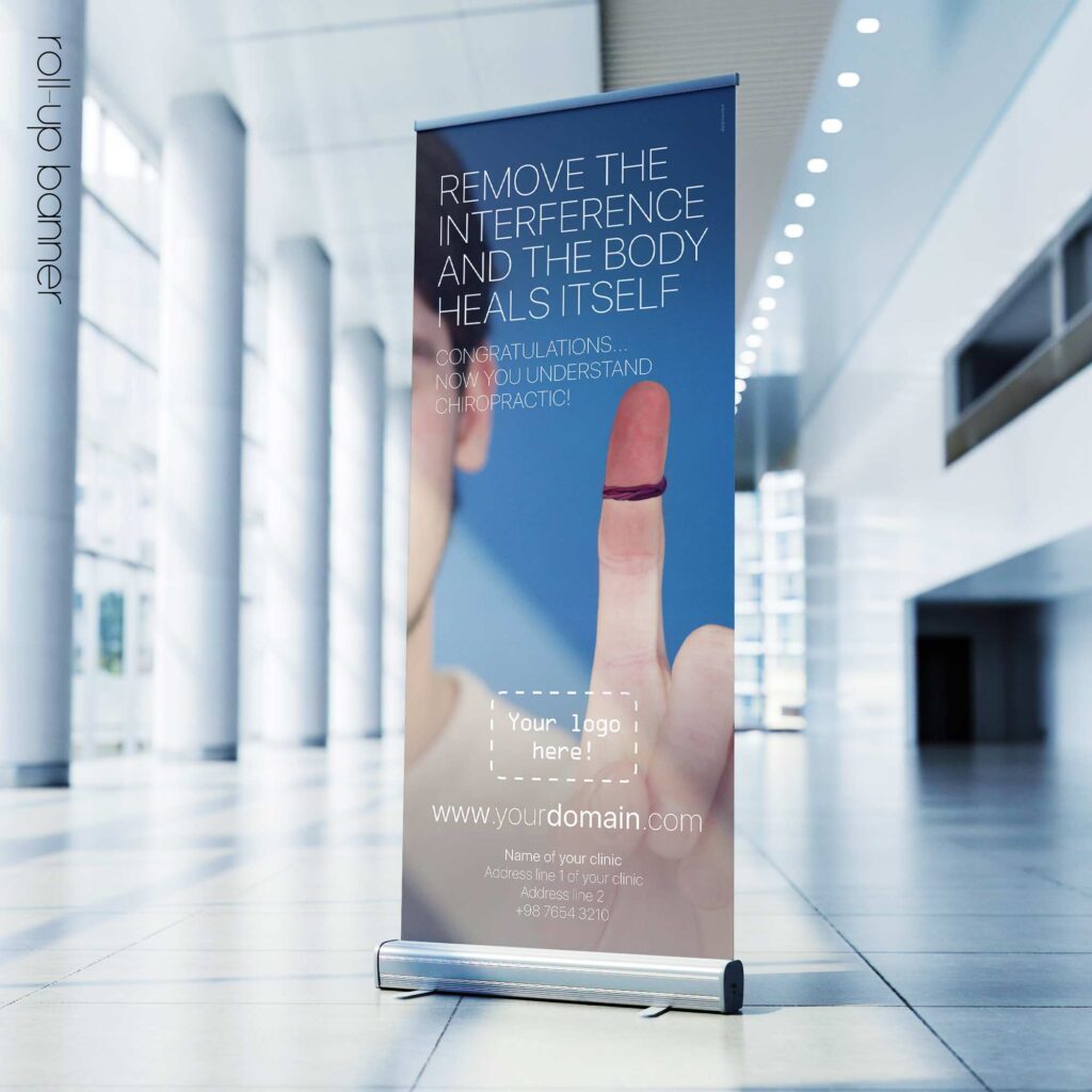 Chiropractic, Cause and Effect; rollup banner version
