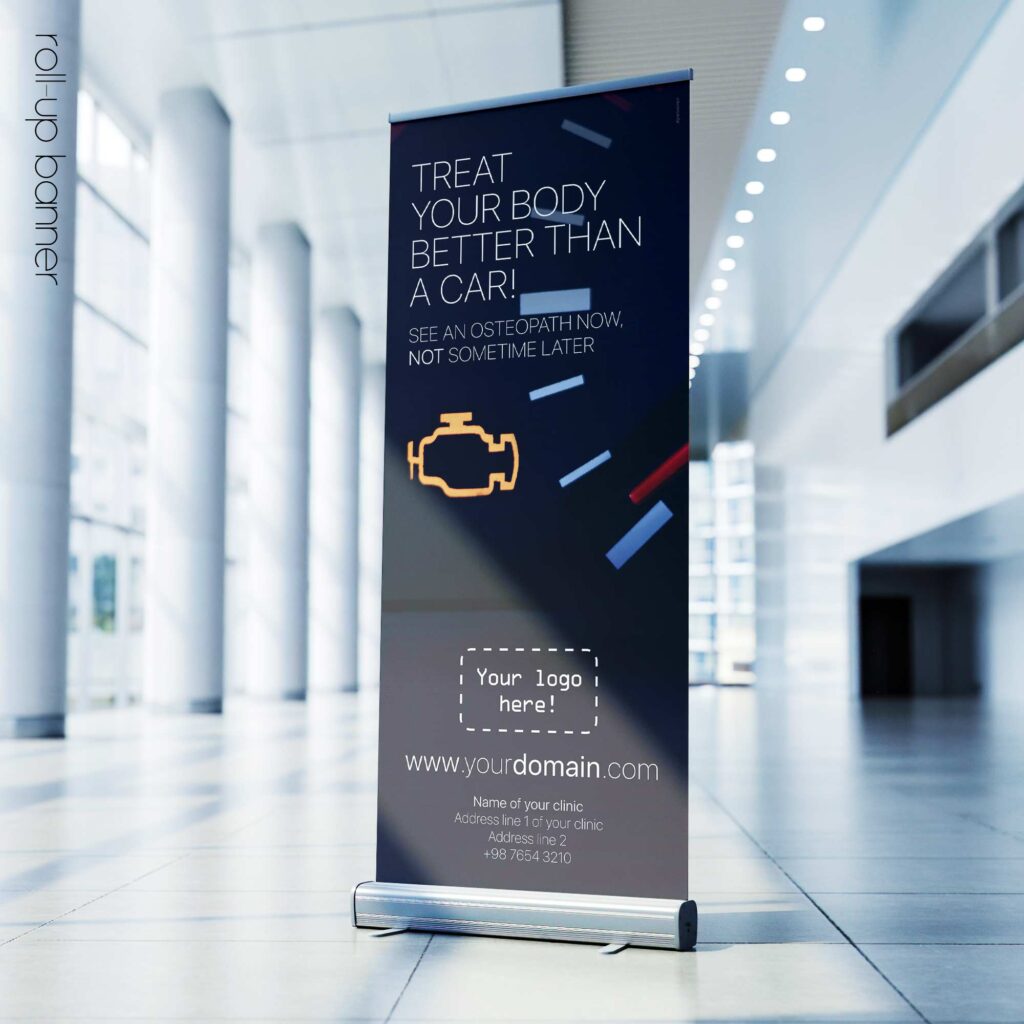 Check your engine; osteopathic rollup banner version