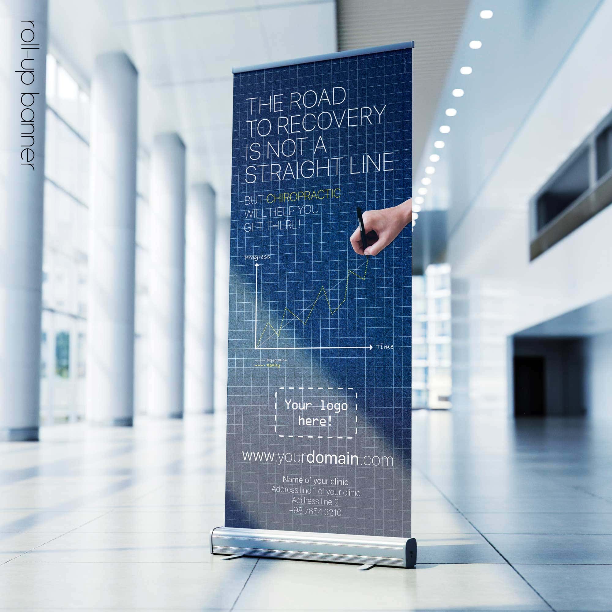 Chiropractic Road-to-Recovery; rollup banner version