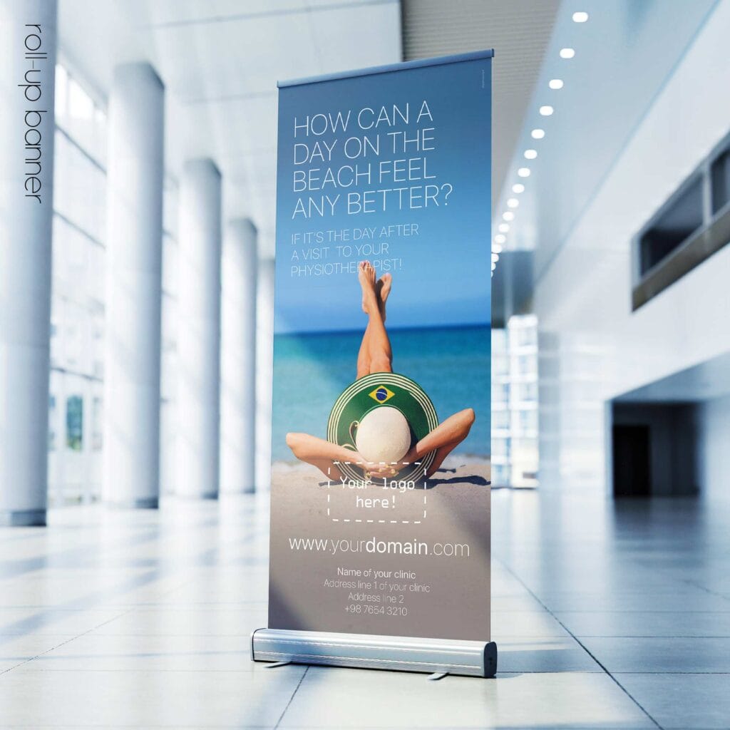 Promoting physiotherapy! Rollup banner version.