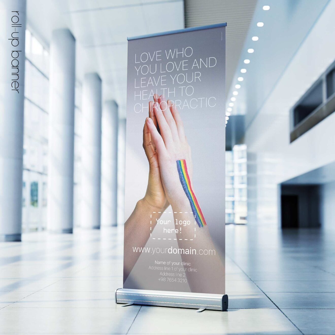 Love and Chiropractic; rollup banner version