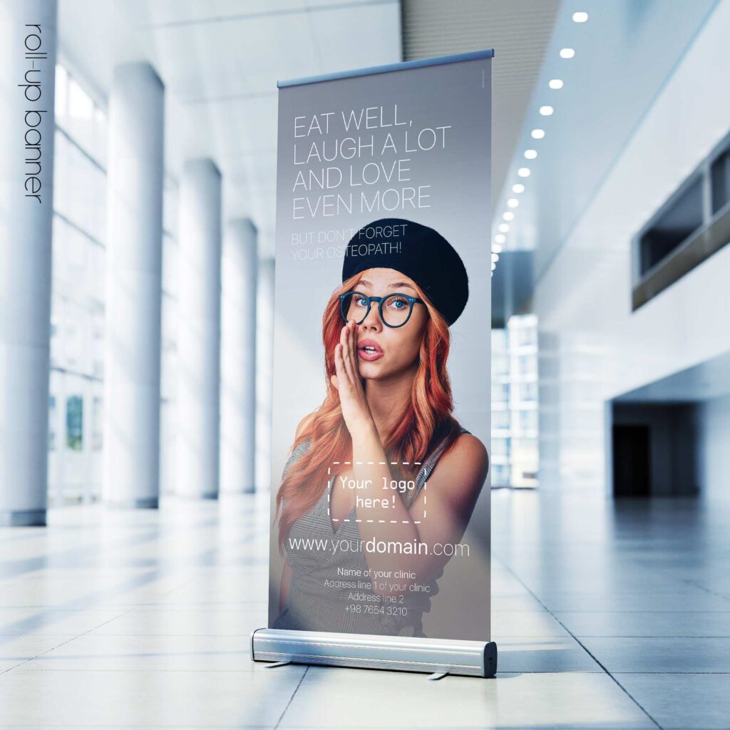 Promoting osteopathy! Osteopathic rollup banner version