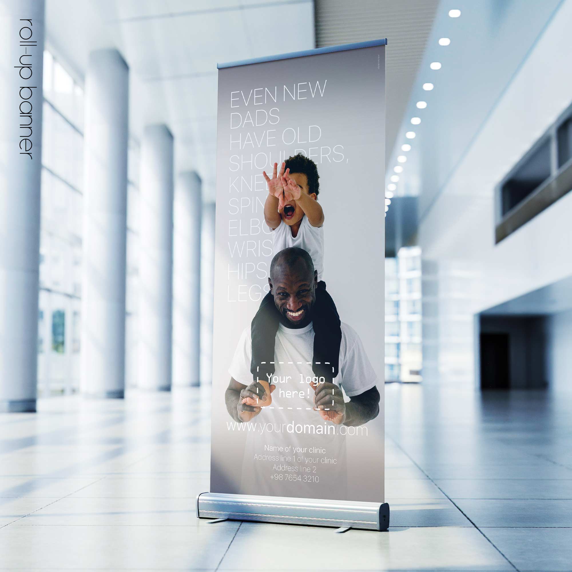 Even New Dads; rollup banner version