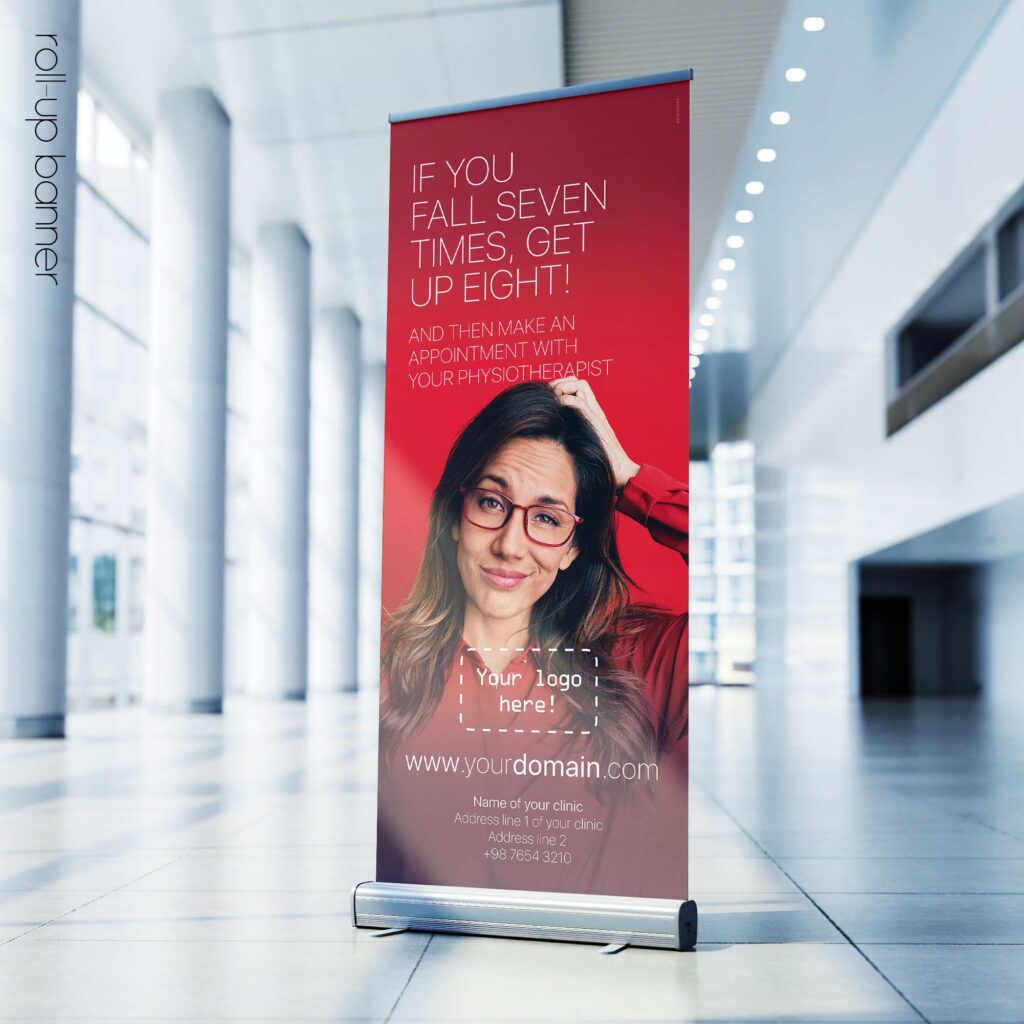 Promoting physiotherapy! Rollup banner version.