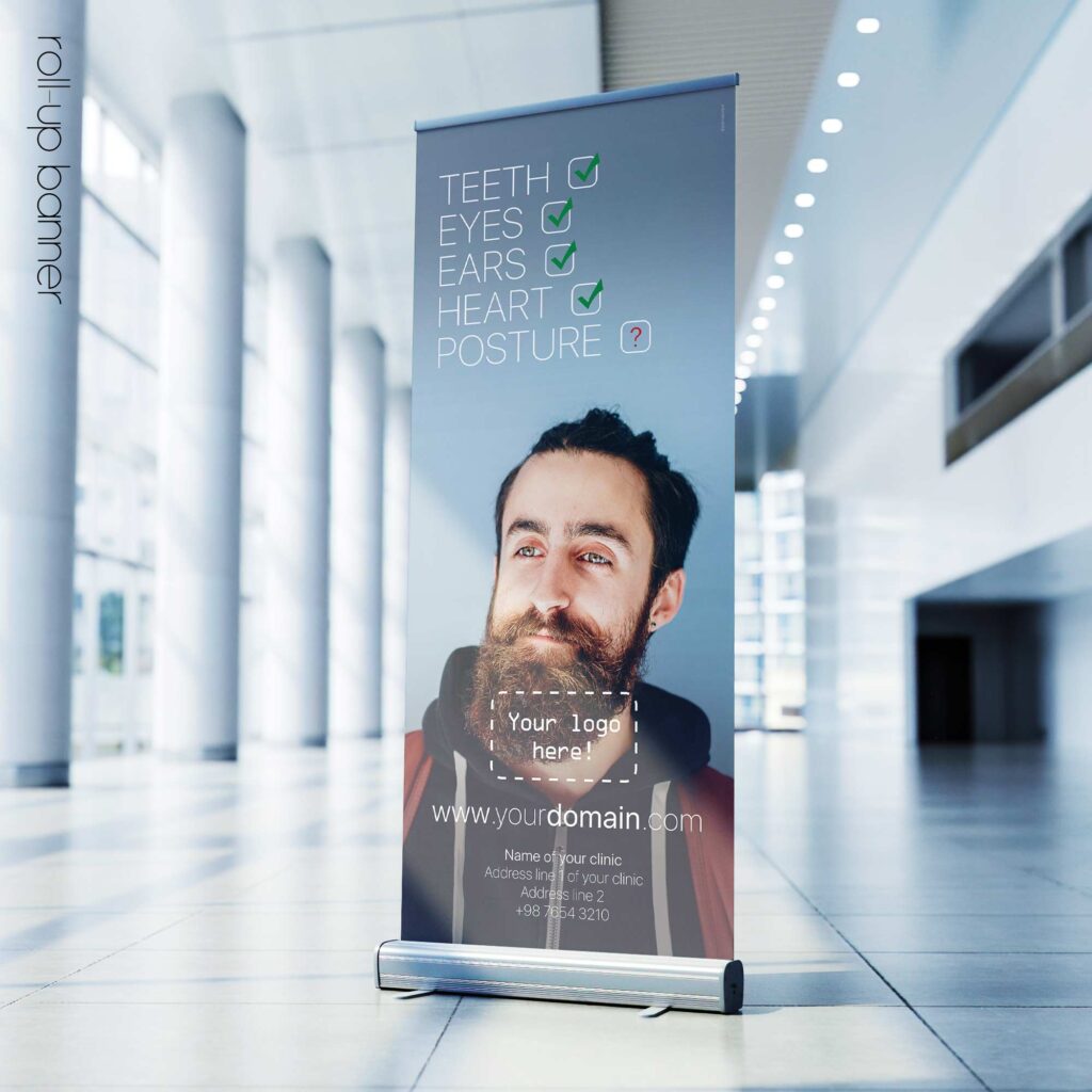 What about posture?; rollup banner version