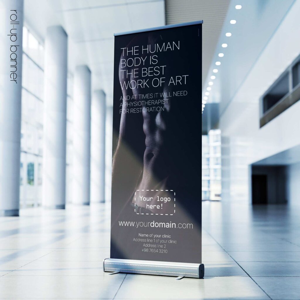 Promoting physiotherapy! Rollup banner version.