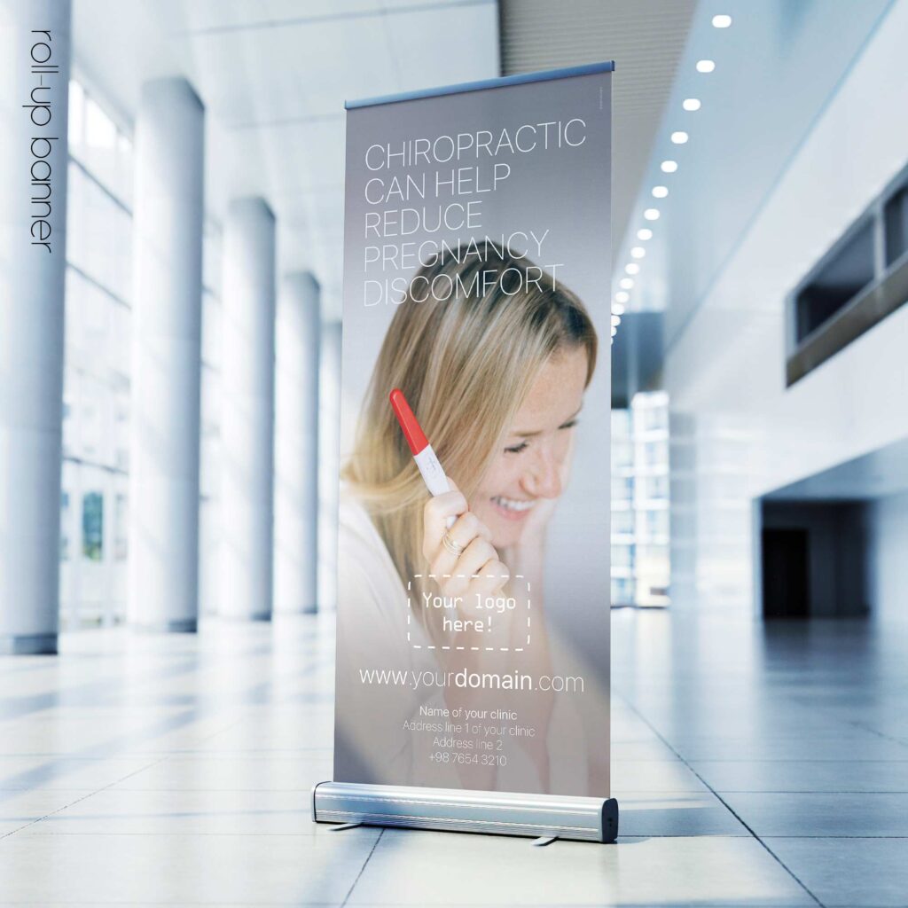 Pregnancy and Chiropractic; rollup banner version