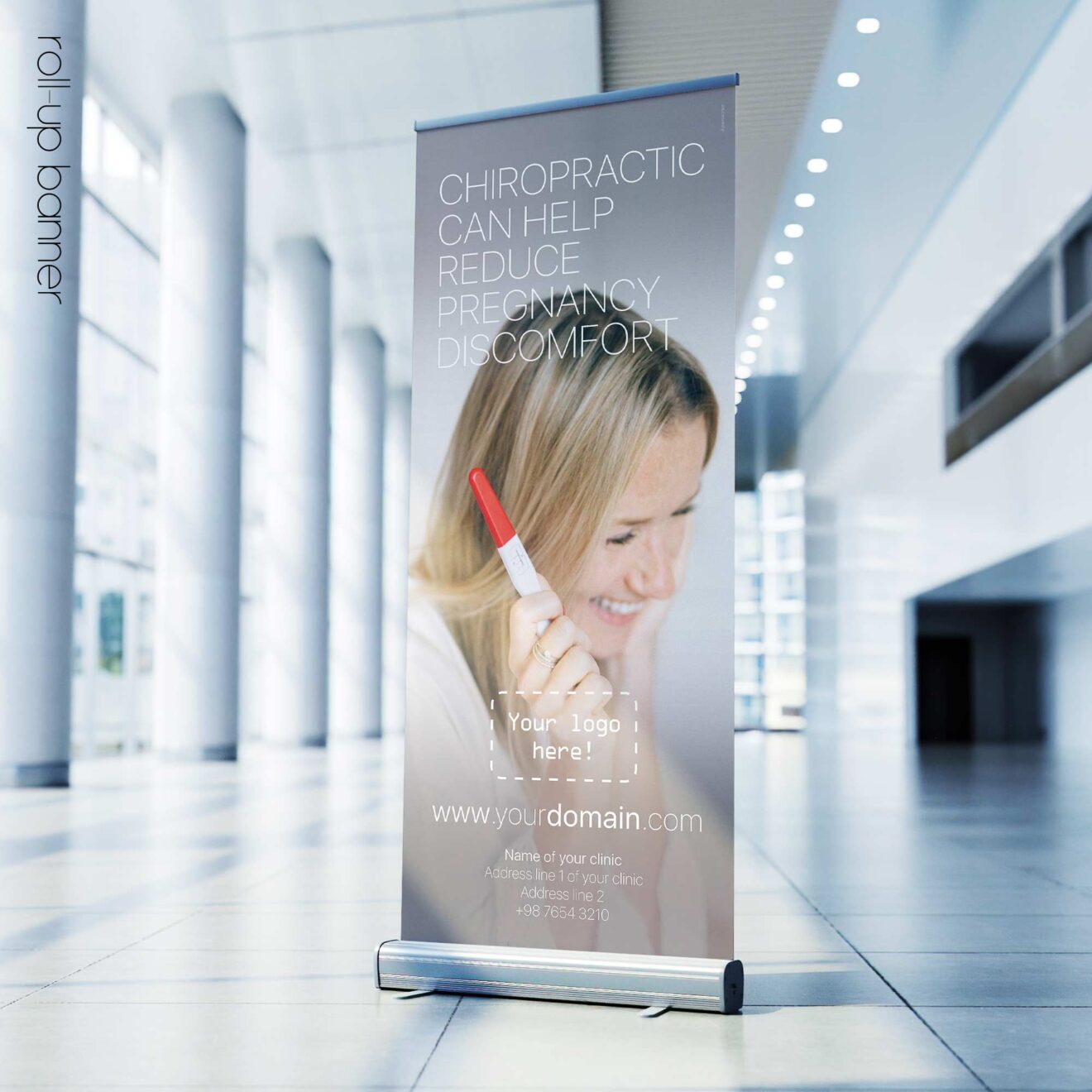 Pregnancy and Chiropractic; rollup banner version