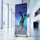 Basketball and Chiropractic; rollup banner version