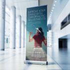 Golf, Tiger Woods and Chiropractic; rollup banner version