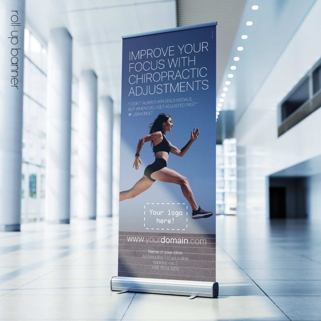 Running and Chiropractic; rollup banner version