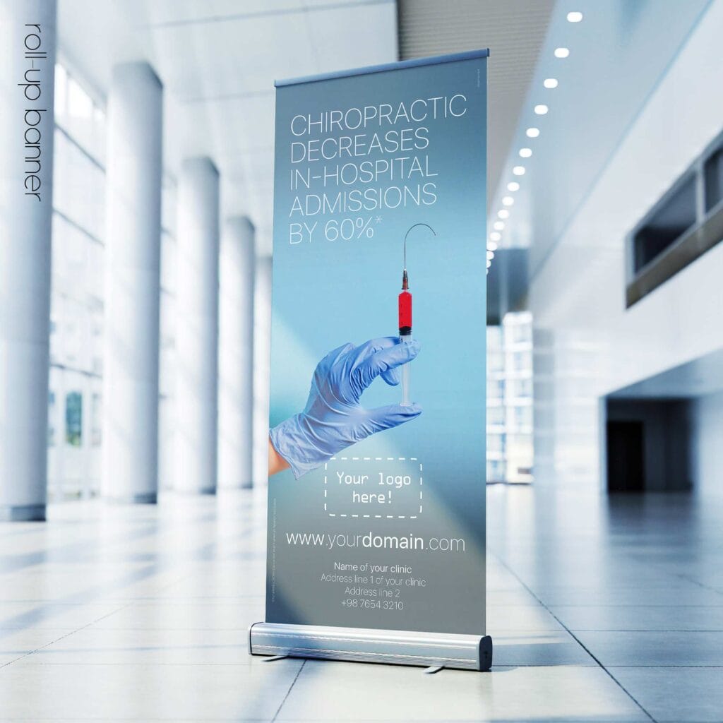 Decrease hospital admissions; chiropractic rollup banner version