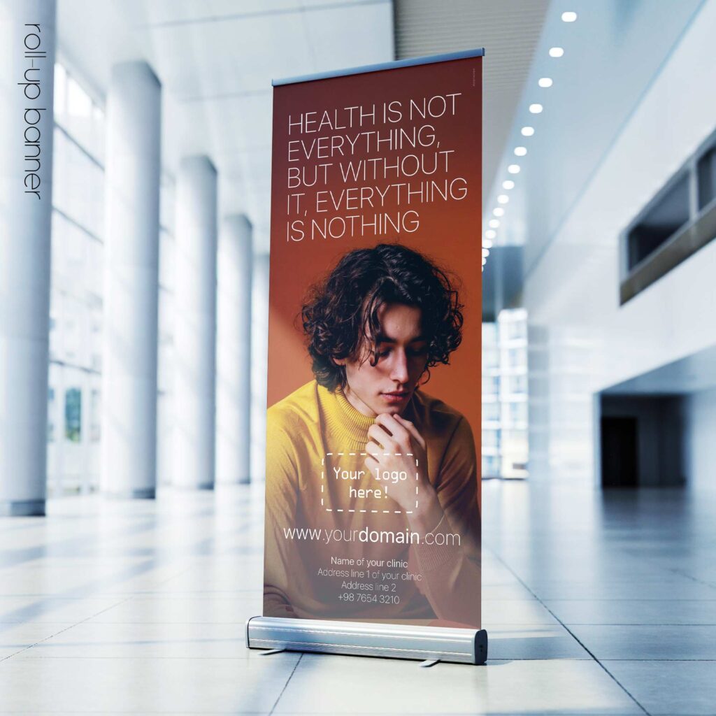 Without Health; rollup banner version