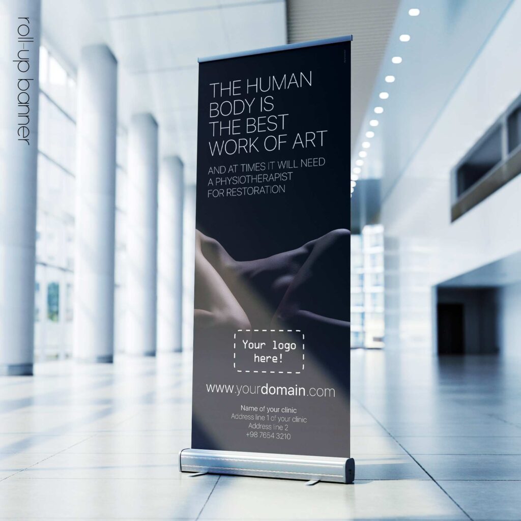 Promoting physiotherapy! Rollup banner version.