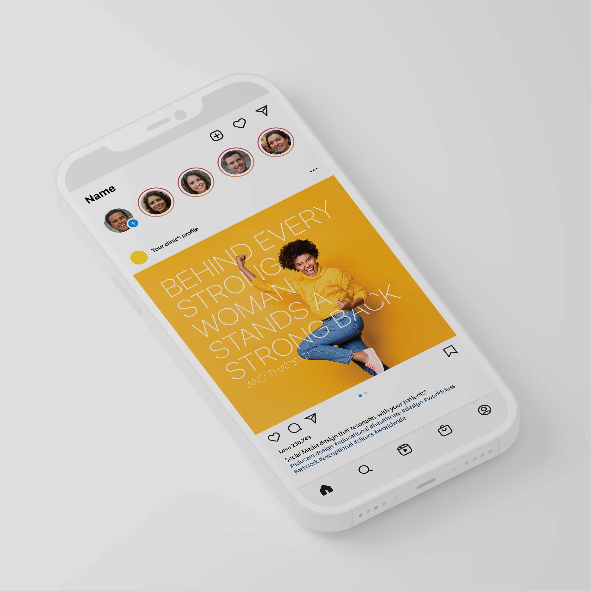 Social Media design for healthcare clinics. Designed by educare.design