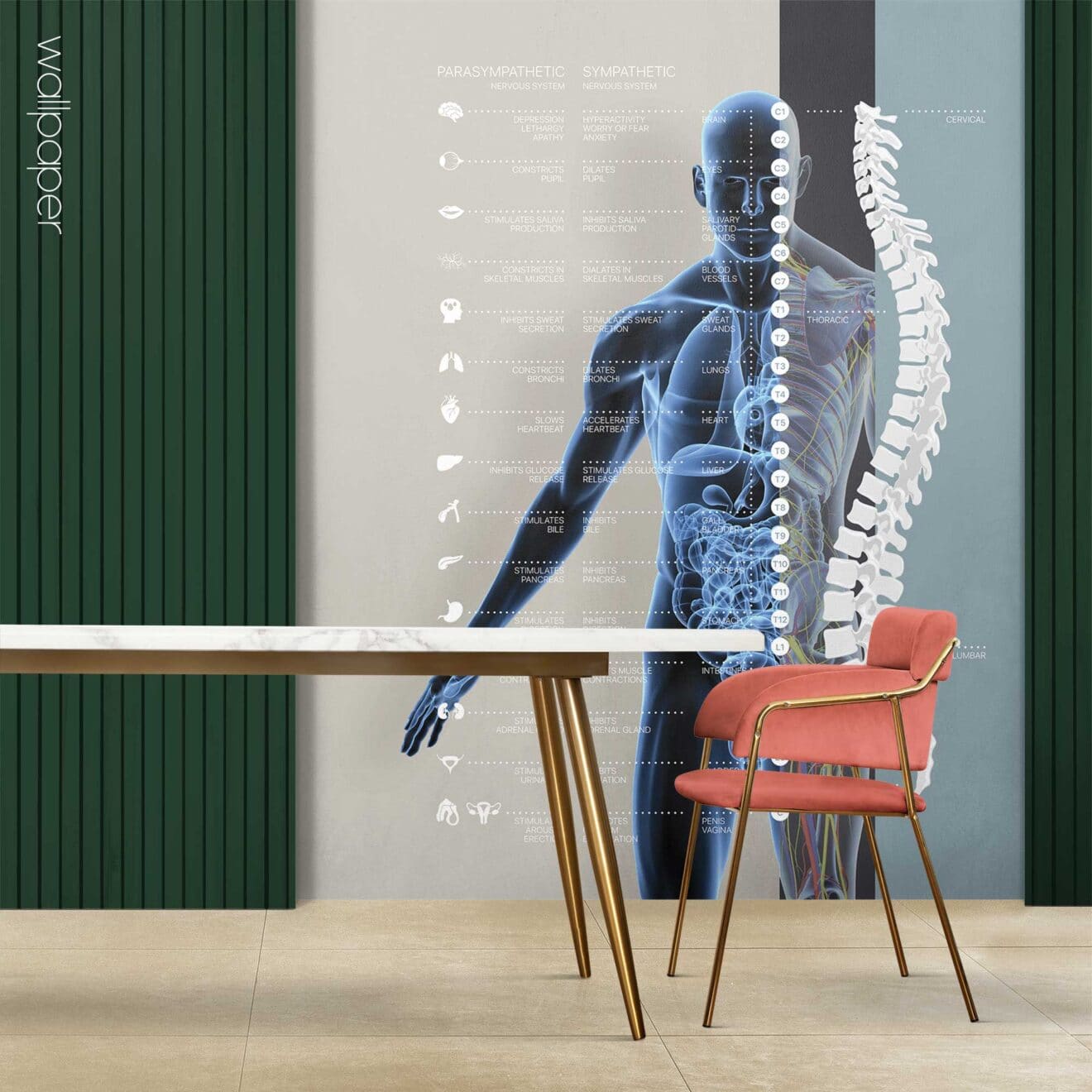 Custom made wallpaper for healthcare clinics.