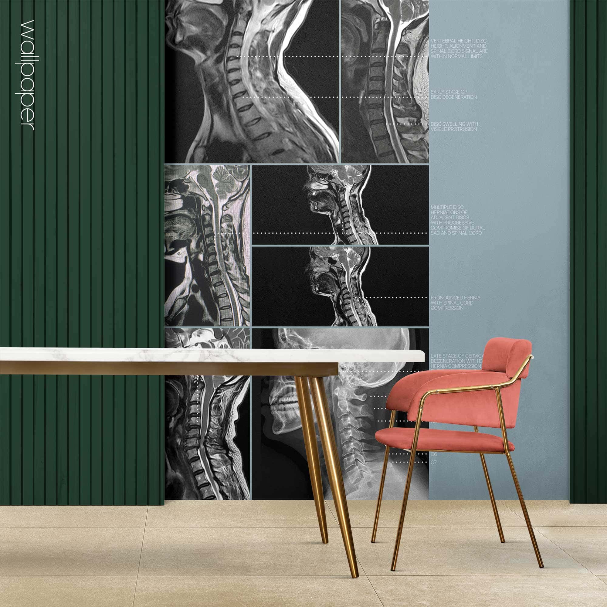 Carta da parati su misura per le cliniche sanitarie.