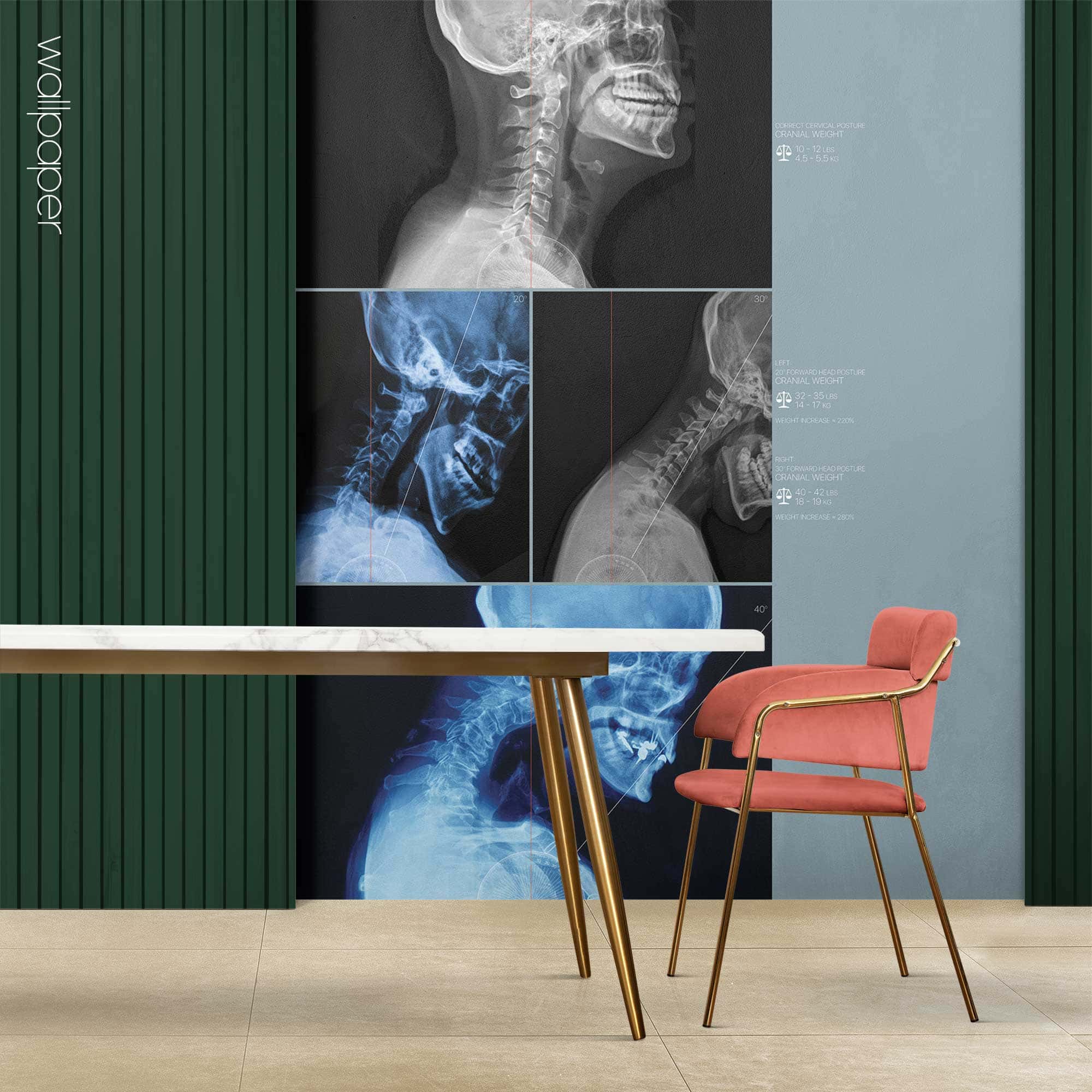 Carta da parati su misura per le cliniche sanitarie.