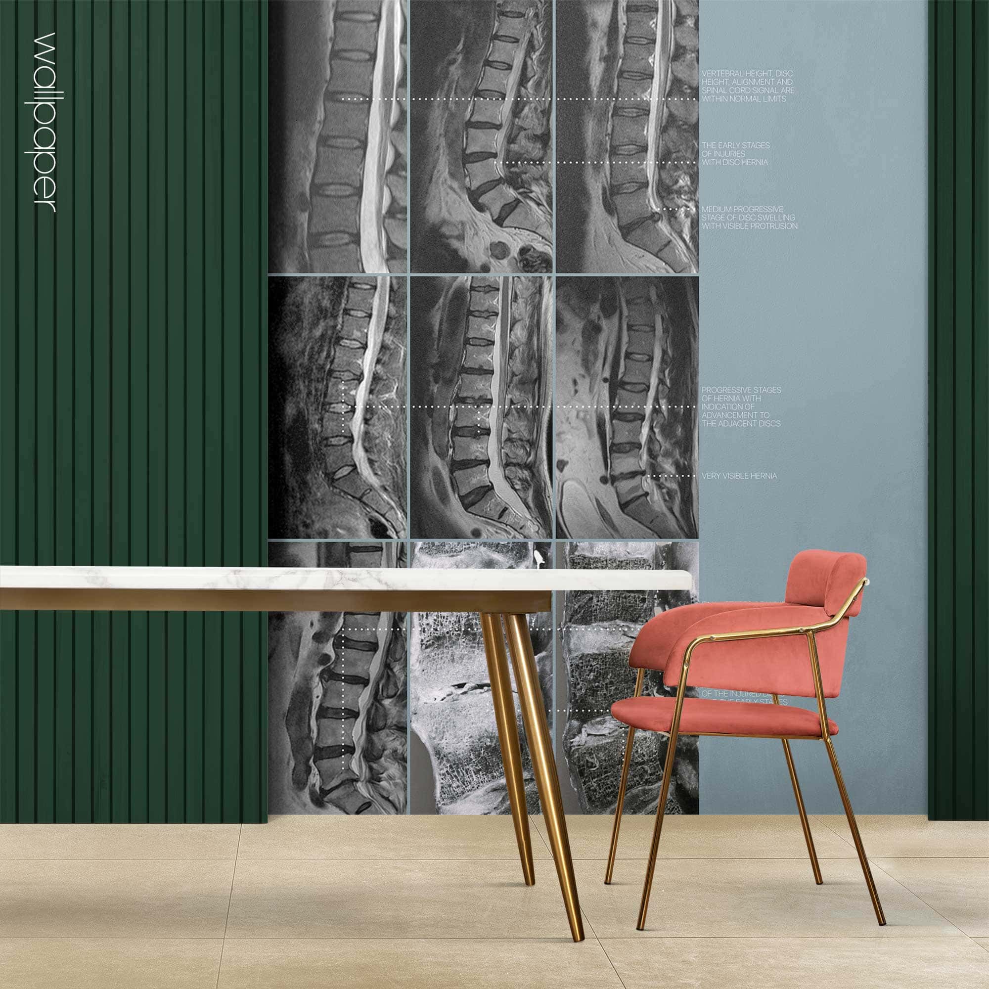 Custom made wallpaper for healthcare clinics.