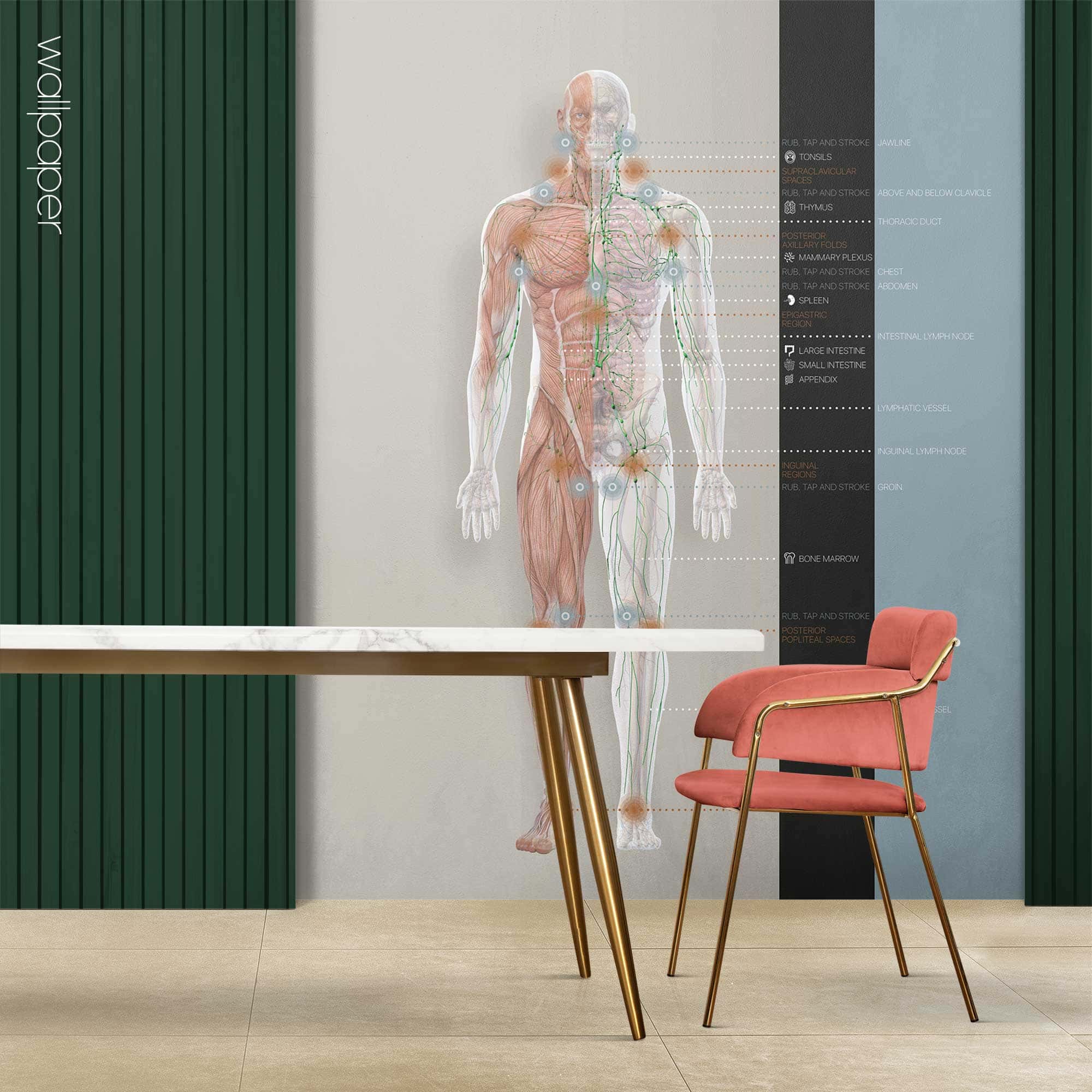 Custom made wallpaper for healthcare clinics.