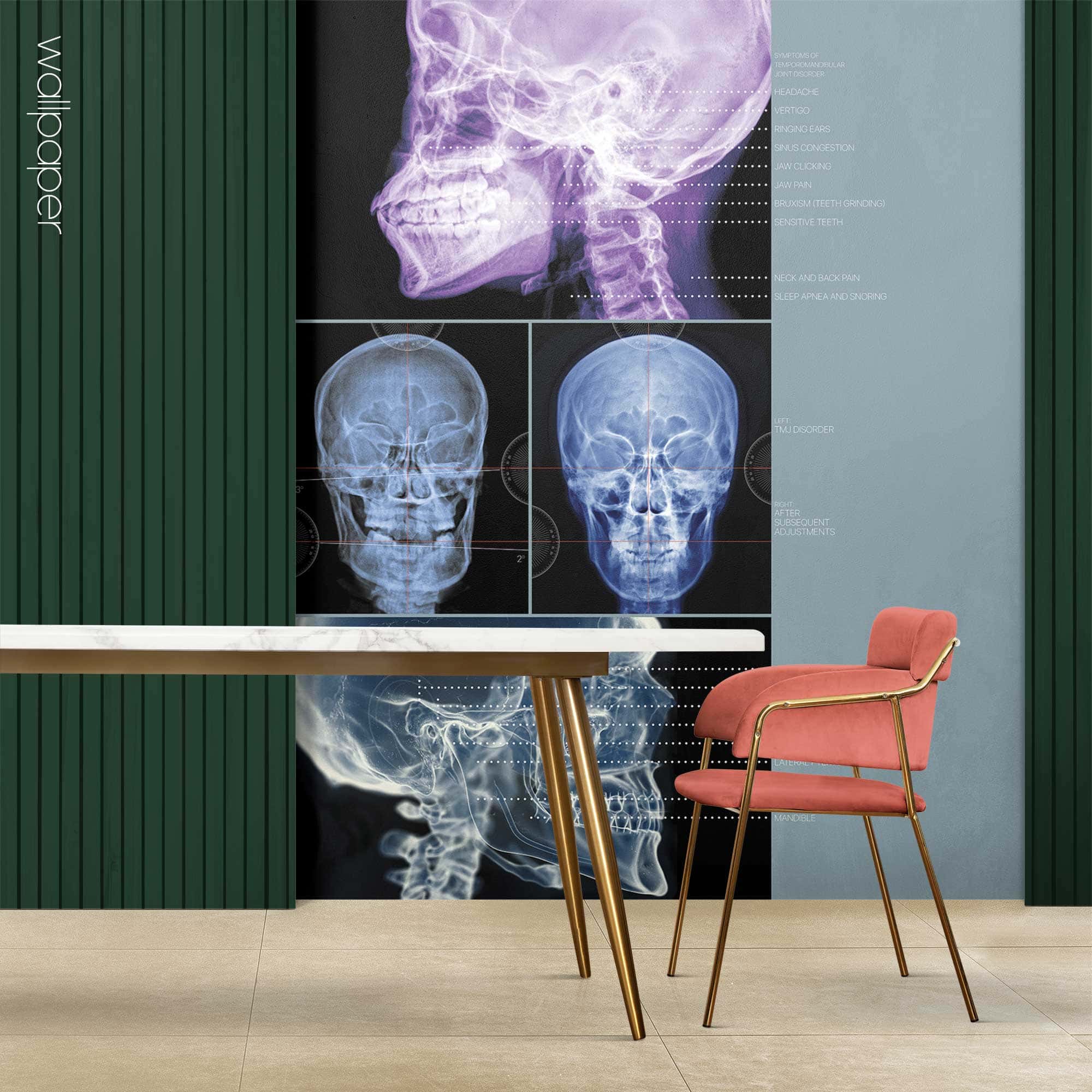 Carta da parati su misura per le cliniche sanitarie.