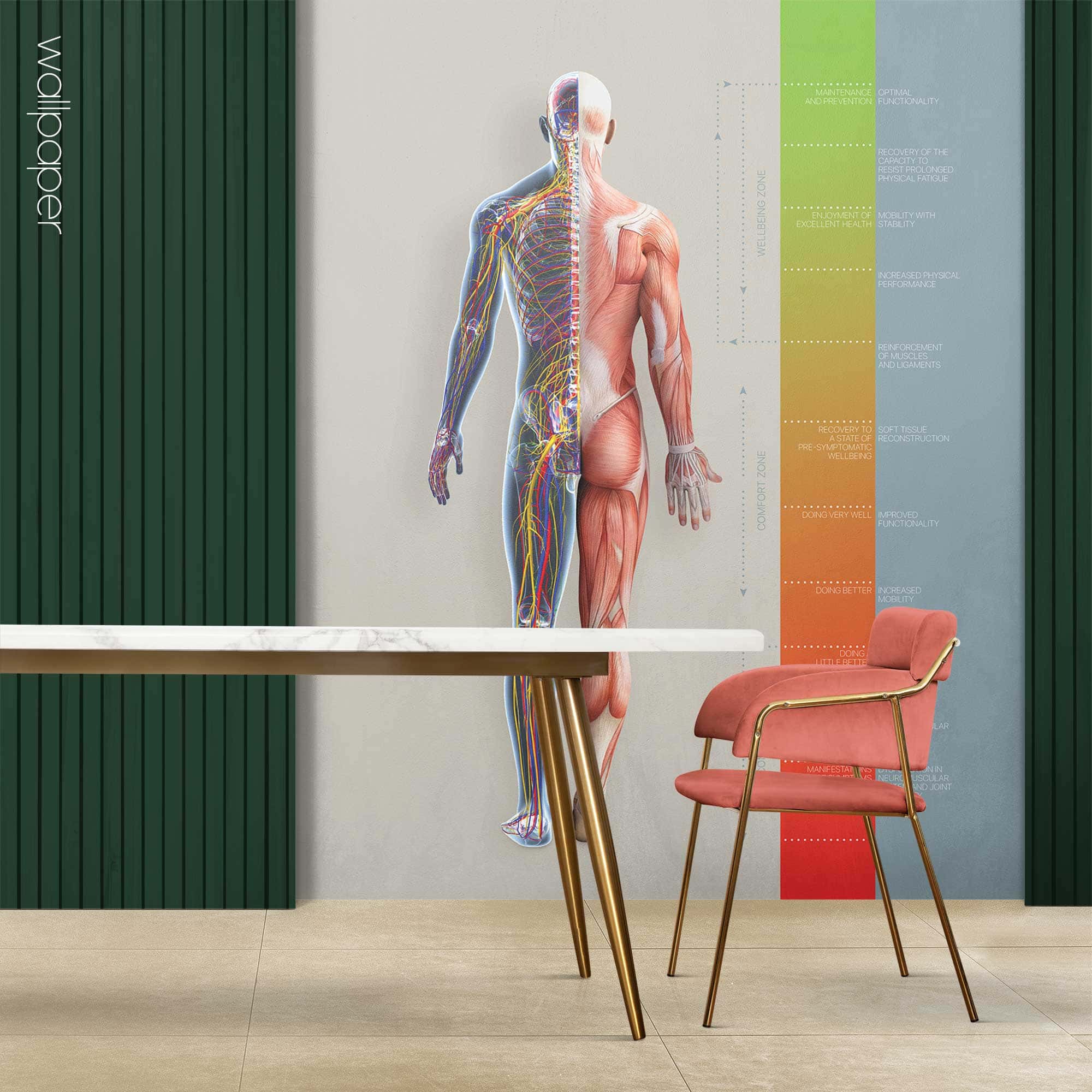 Custom made wallpaper for healthcare clinics.