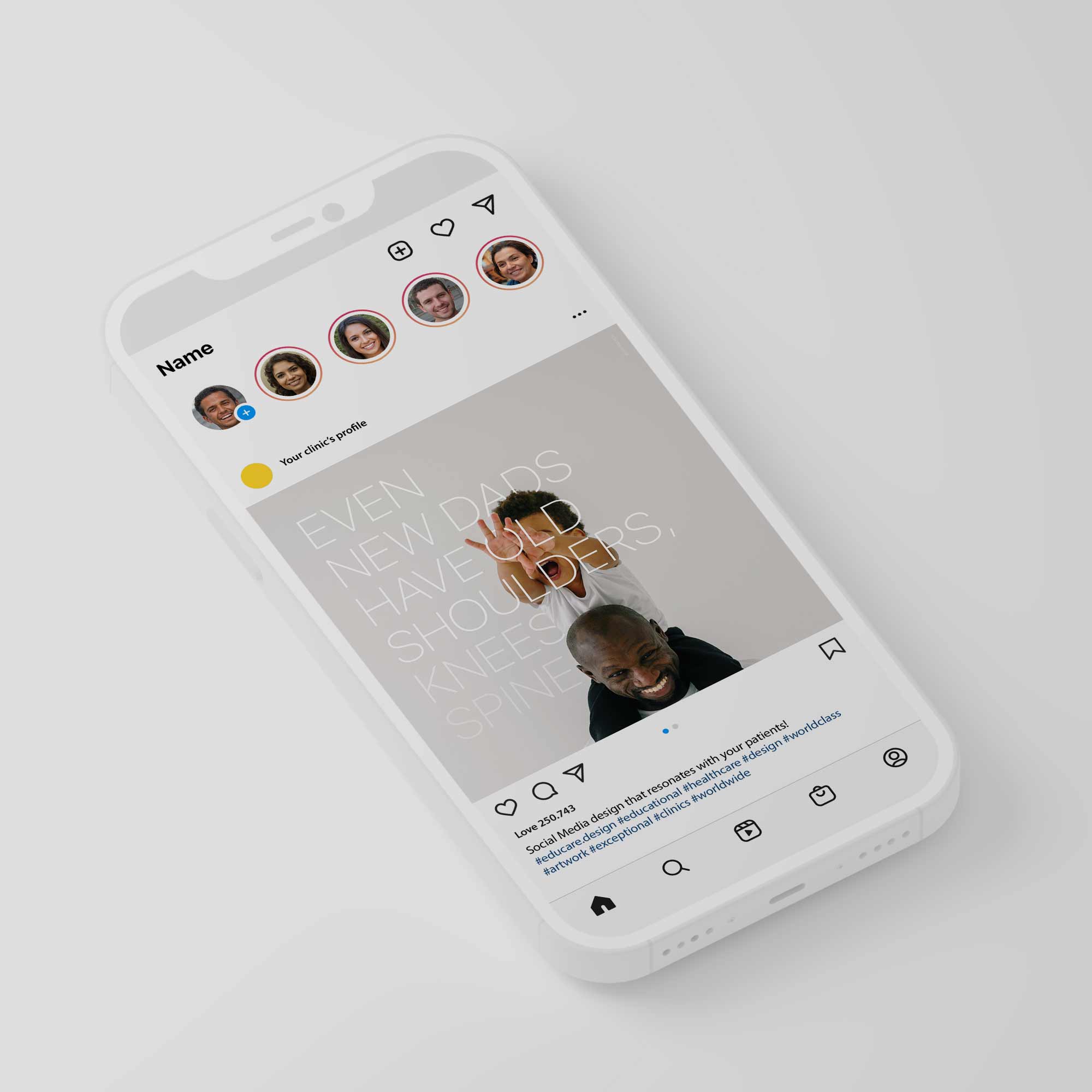 Social Media design for healthcare clinics. Designed by educare.design