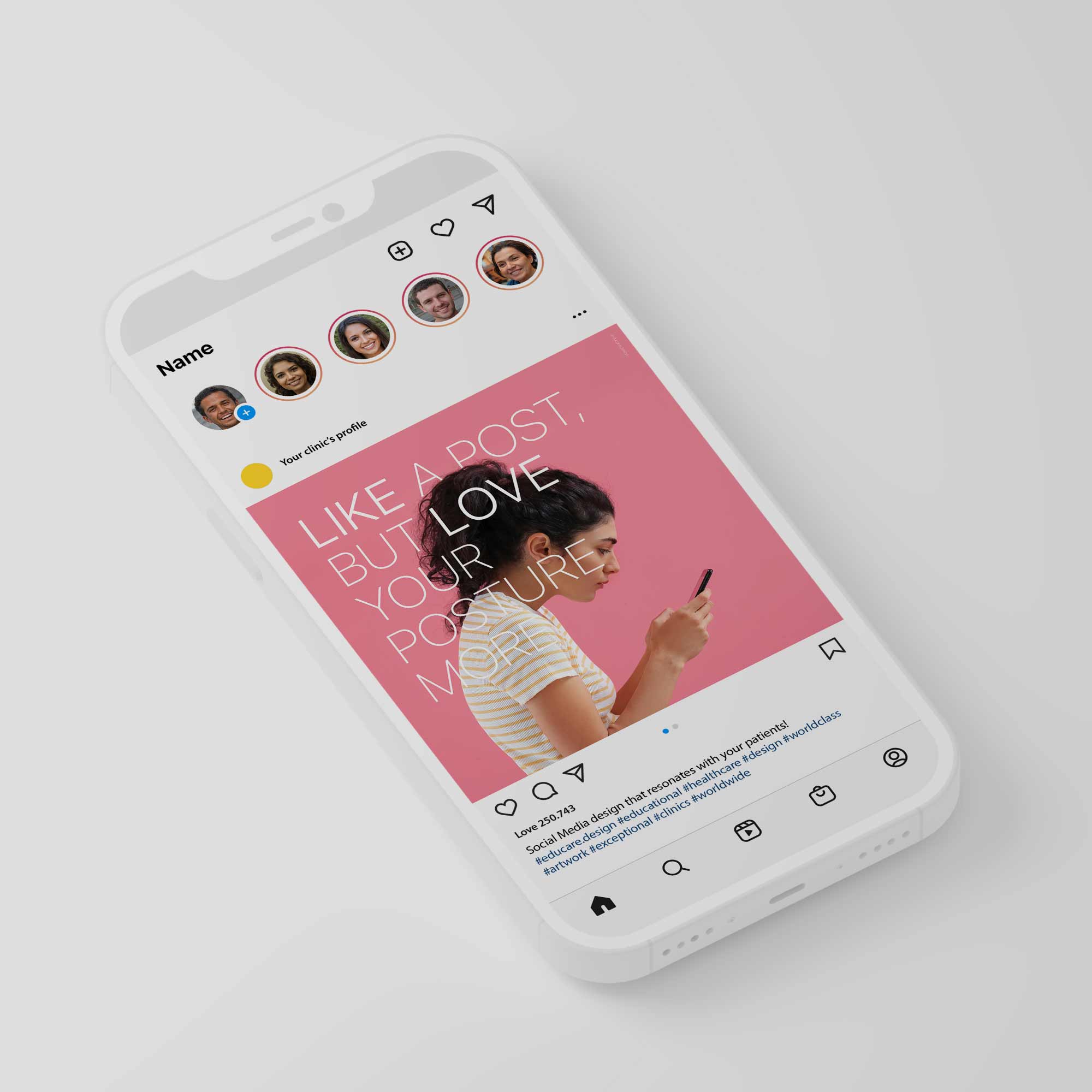 Social Media design for healthcare clinics. Designed by educare.design